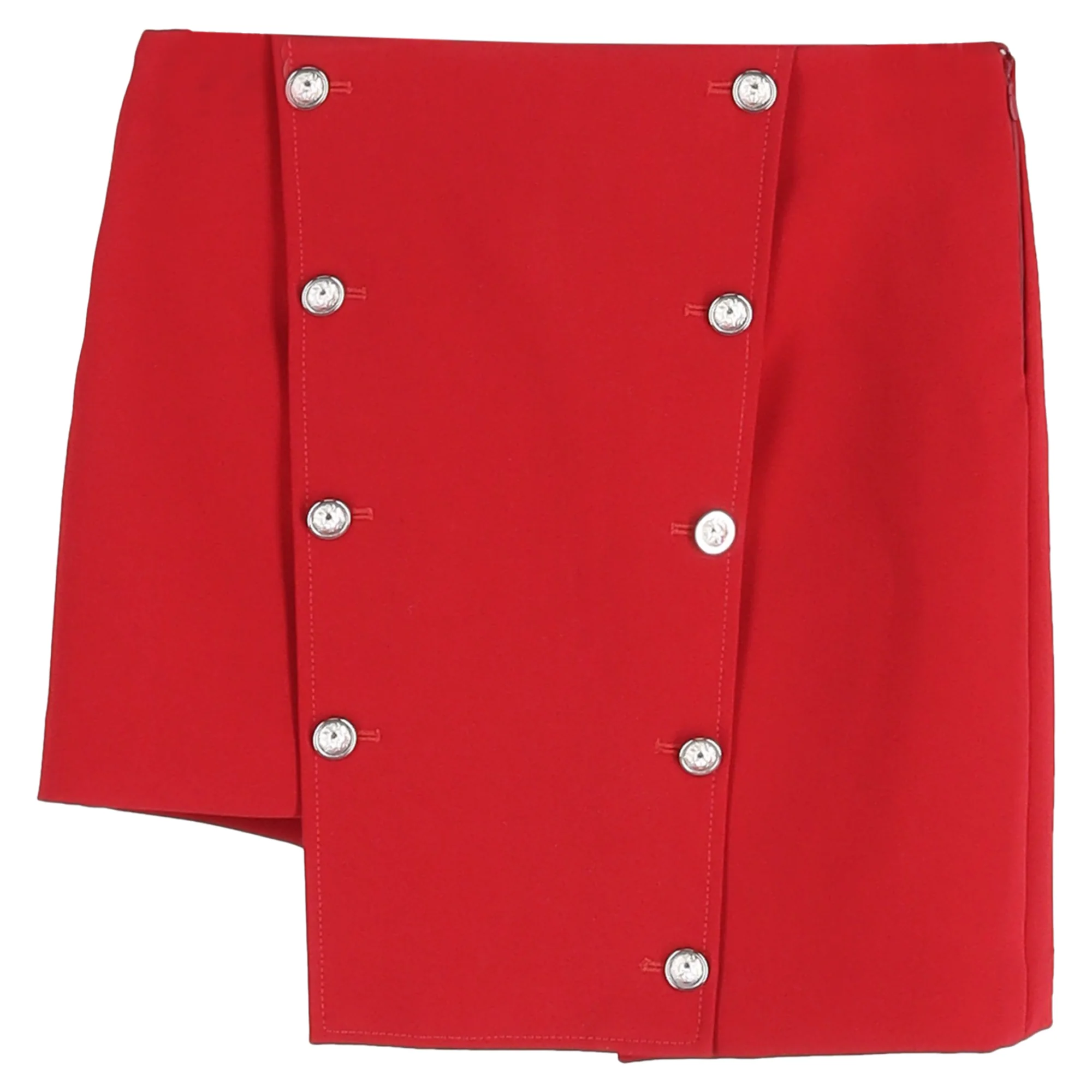 Versus Versace Asymmetric Mini Skirt in Red Polyester