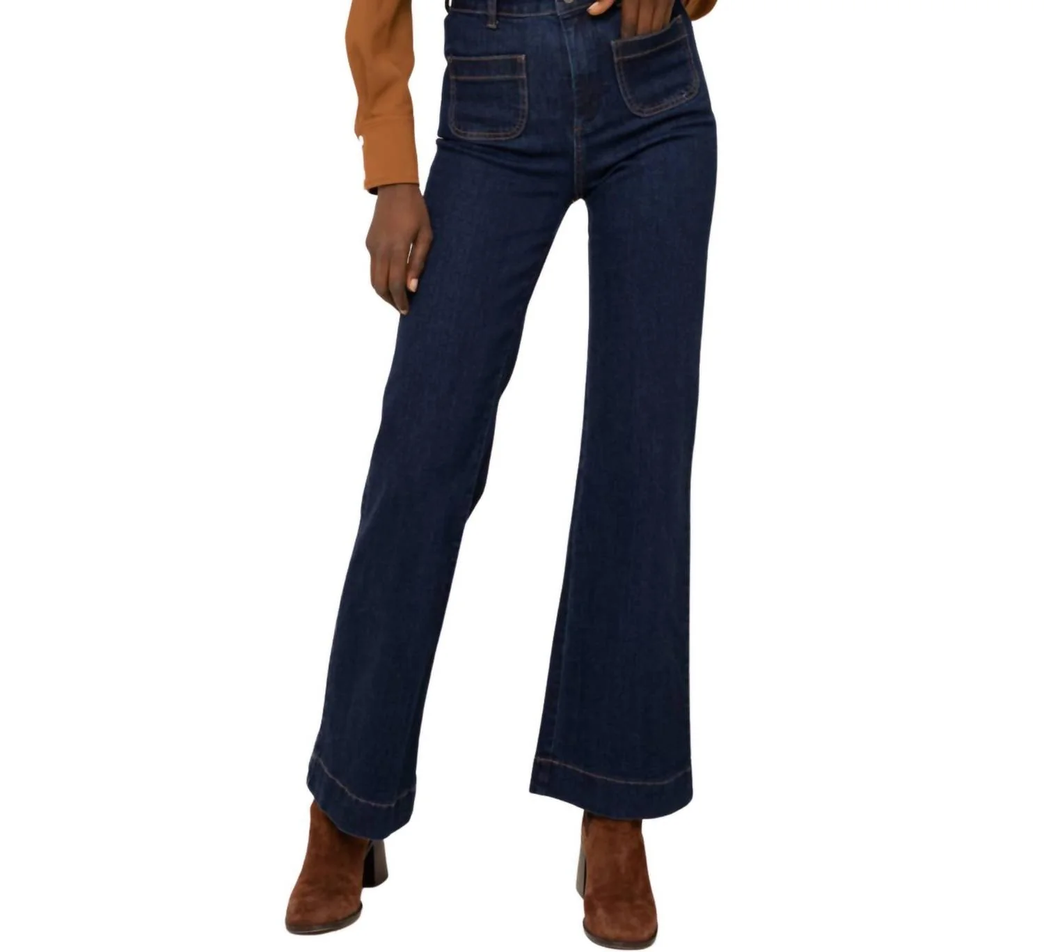 Elena Flare Jeans In Navy