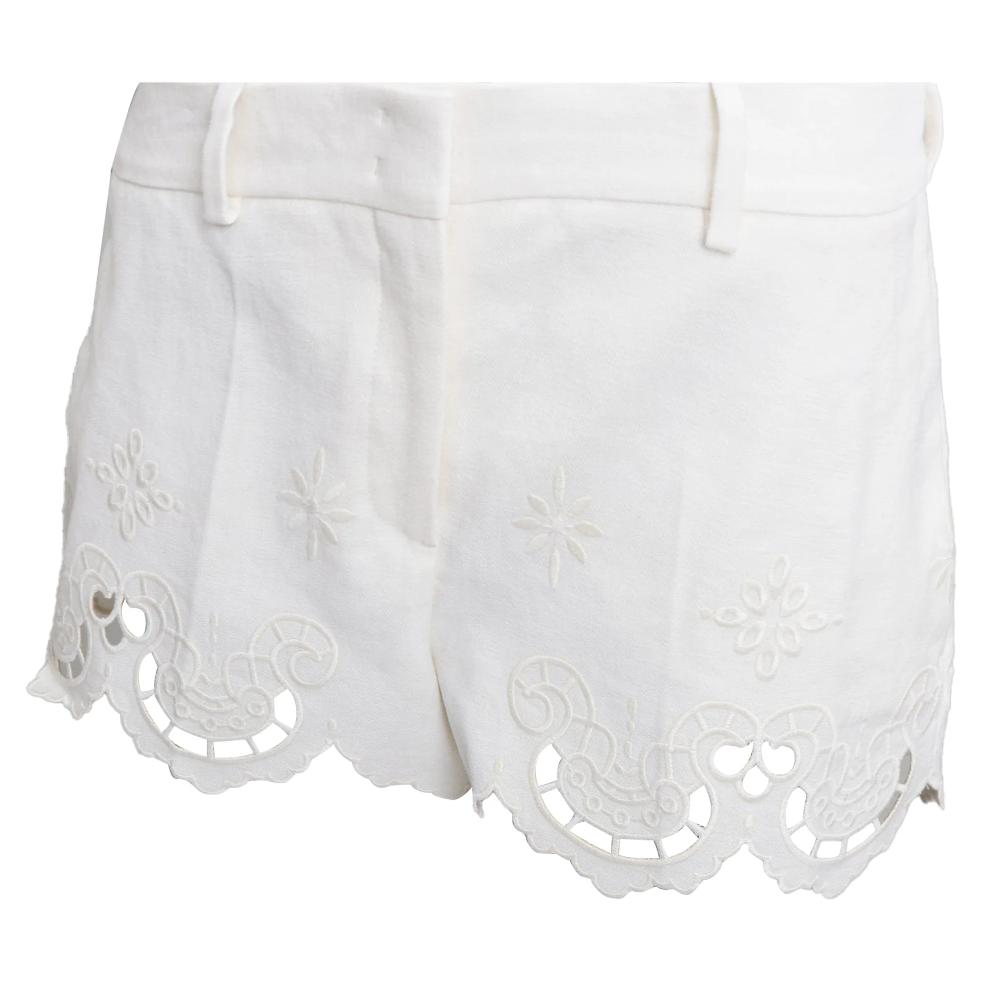 Ermanno Scervino cotton linen embroidered shorts