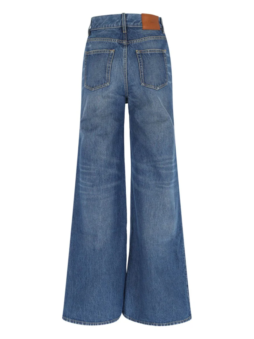 Wide-Leg Denim Palazzo Jeans