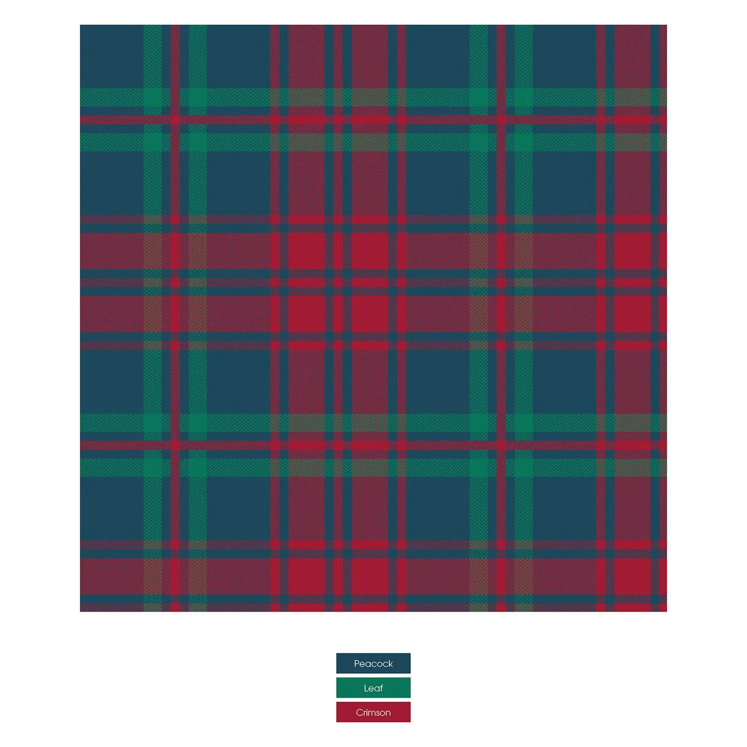 Women's Long Sleeve Tee & Pajama Pants Set In Peacock Plaid