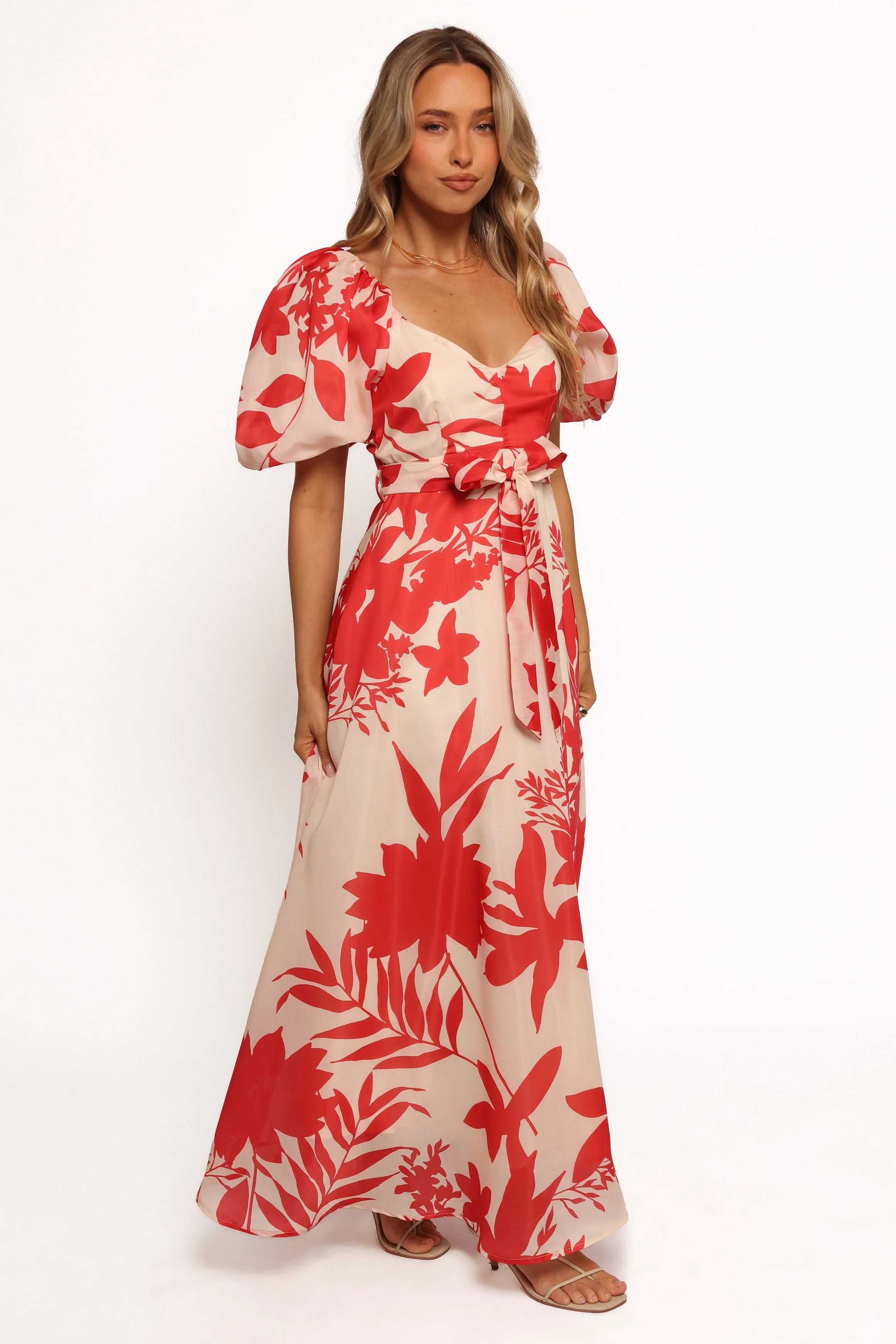 Ellery Midi Dress - Red Floral