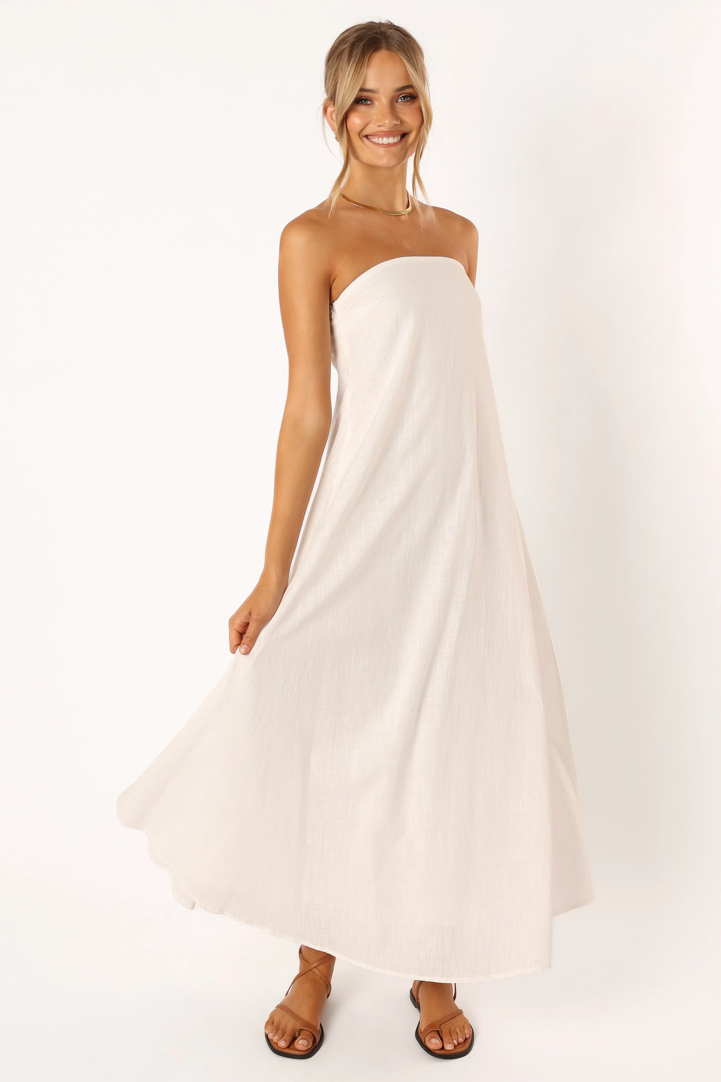 Soph Strapless Maxi Dress - White