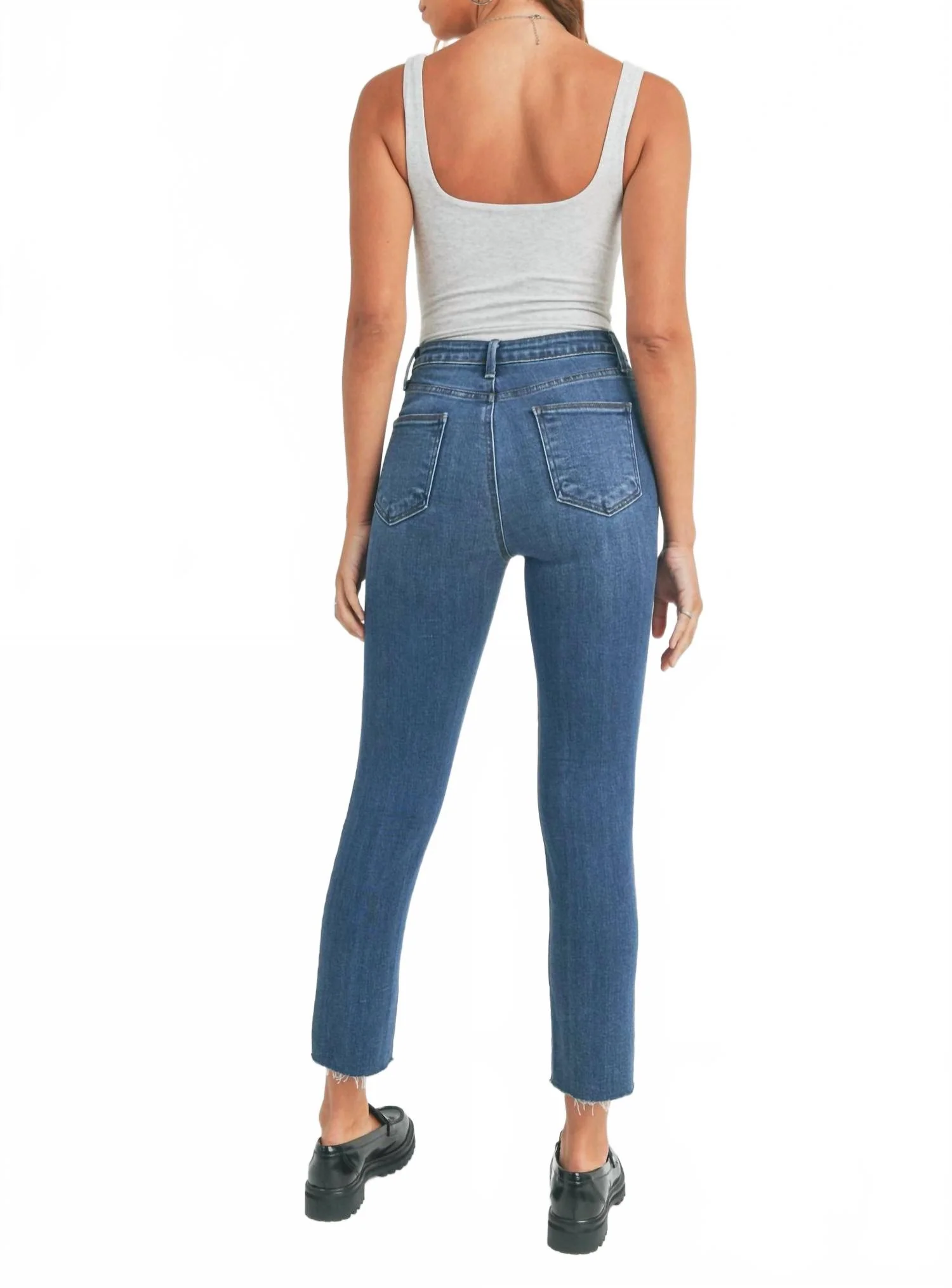 Clean Slender Straight Leg Jean In Blue