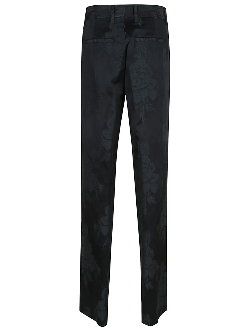 Floral Jacquard Tailored Trousers