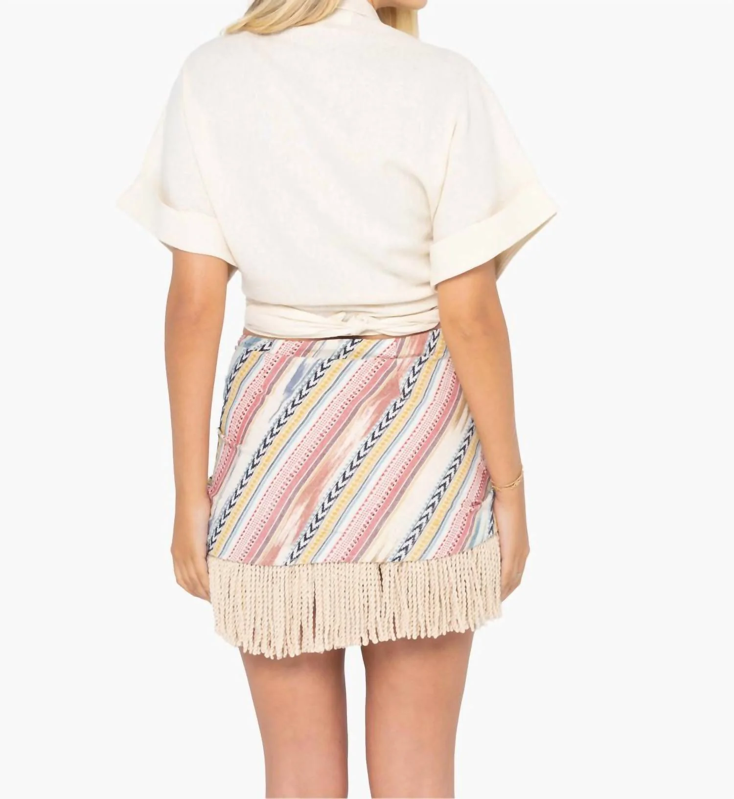 Maya Mini Skirt In Jacquard Multi