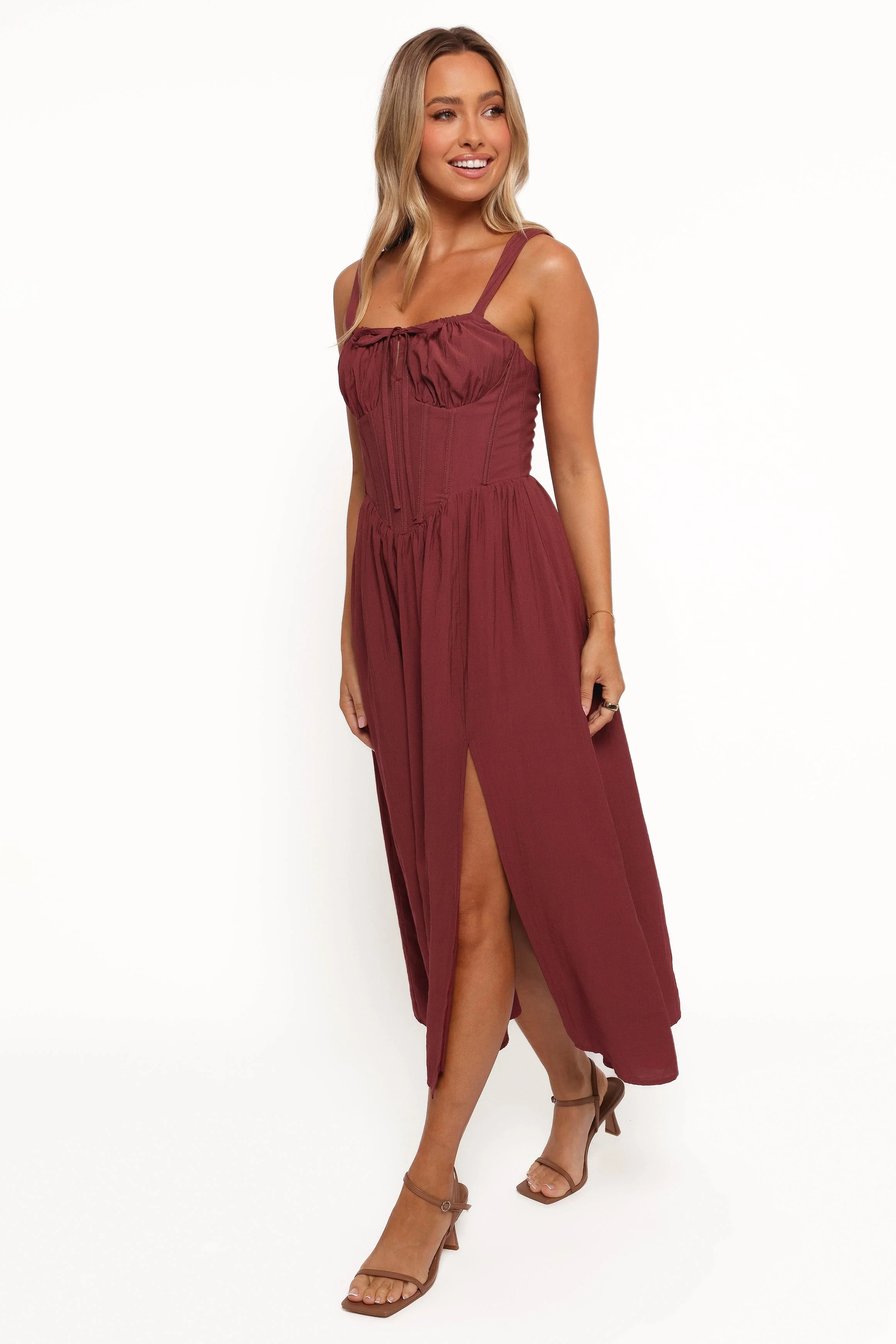 Sofie Midi Dress - Brick