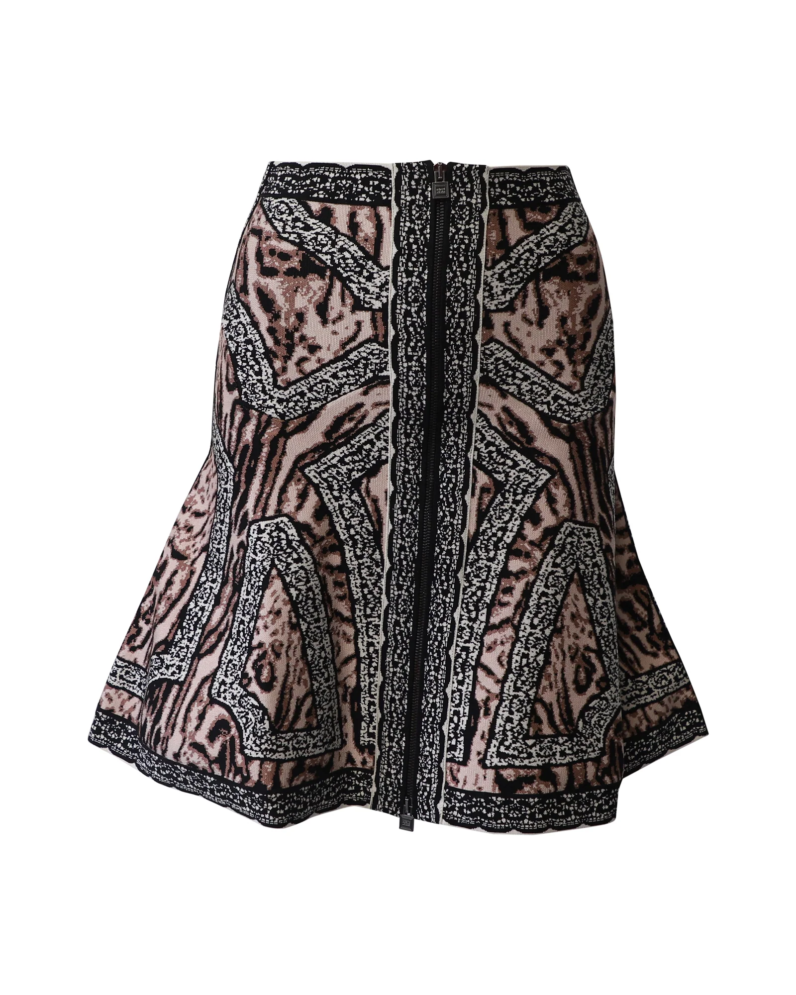 Herve Leger Flared Skirt in Multicolor Polyester