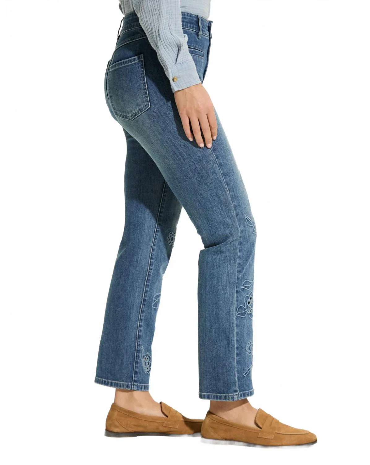 Christina Straight Ankle Medium Wash