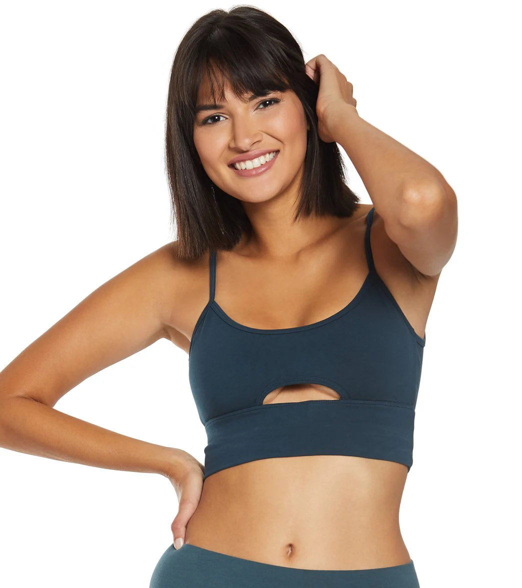 Hard Tail Low Back Cut Out Midi Sports Bra