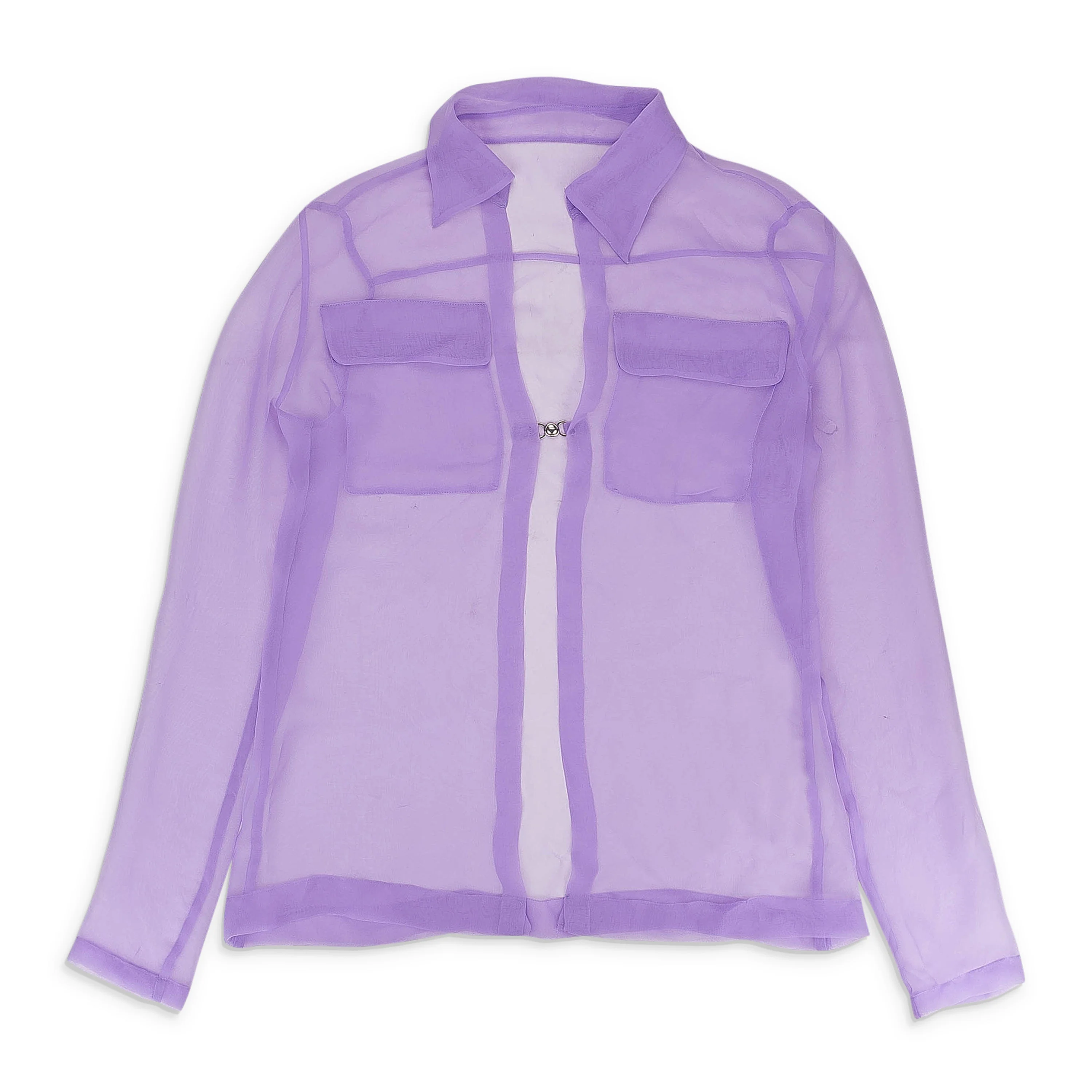 SEE-THROUGH LILAC BLOUSE