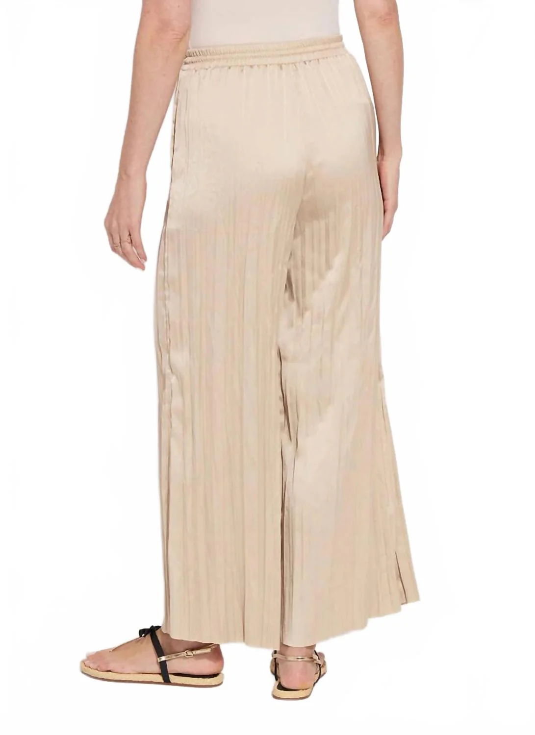 Packable Pleated Palazzo Pant In Chablis