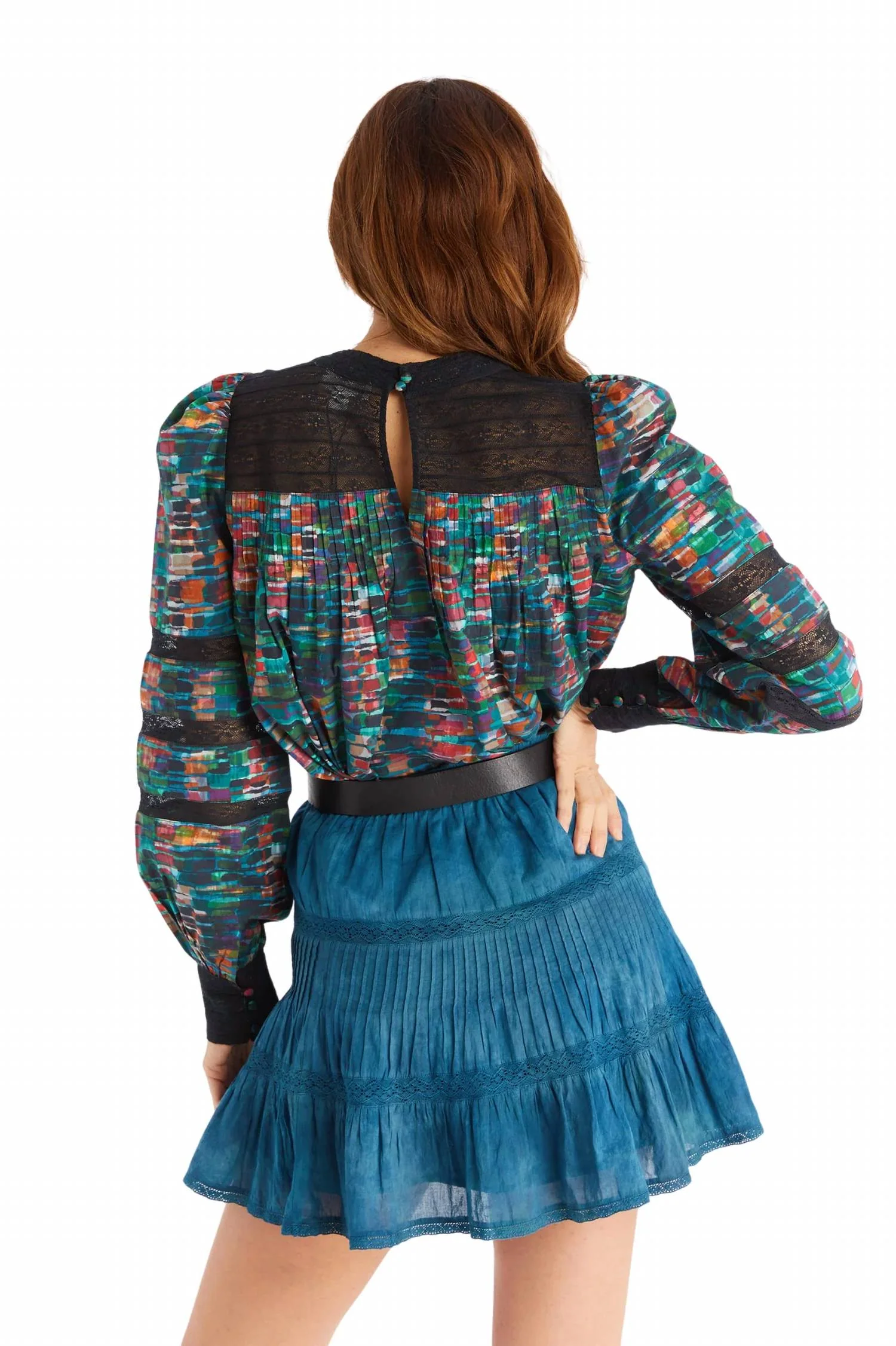 Emmie Mini Skirt In Teal