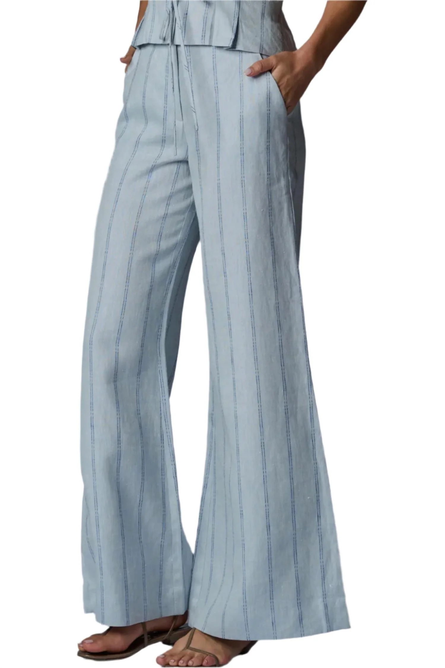 Capri Pant In Blue Stripe