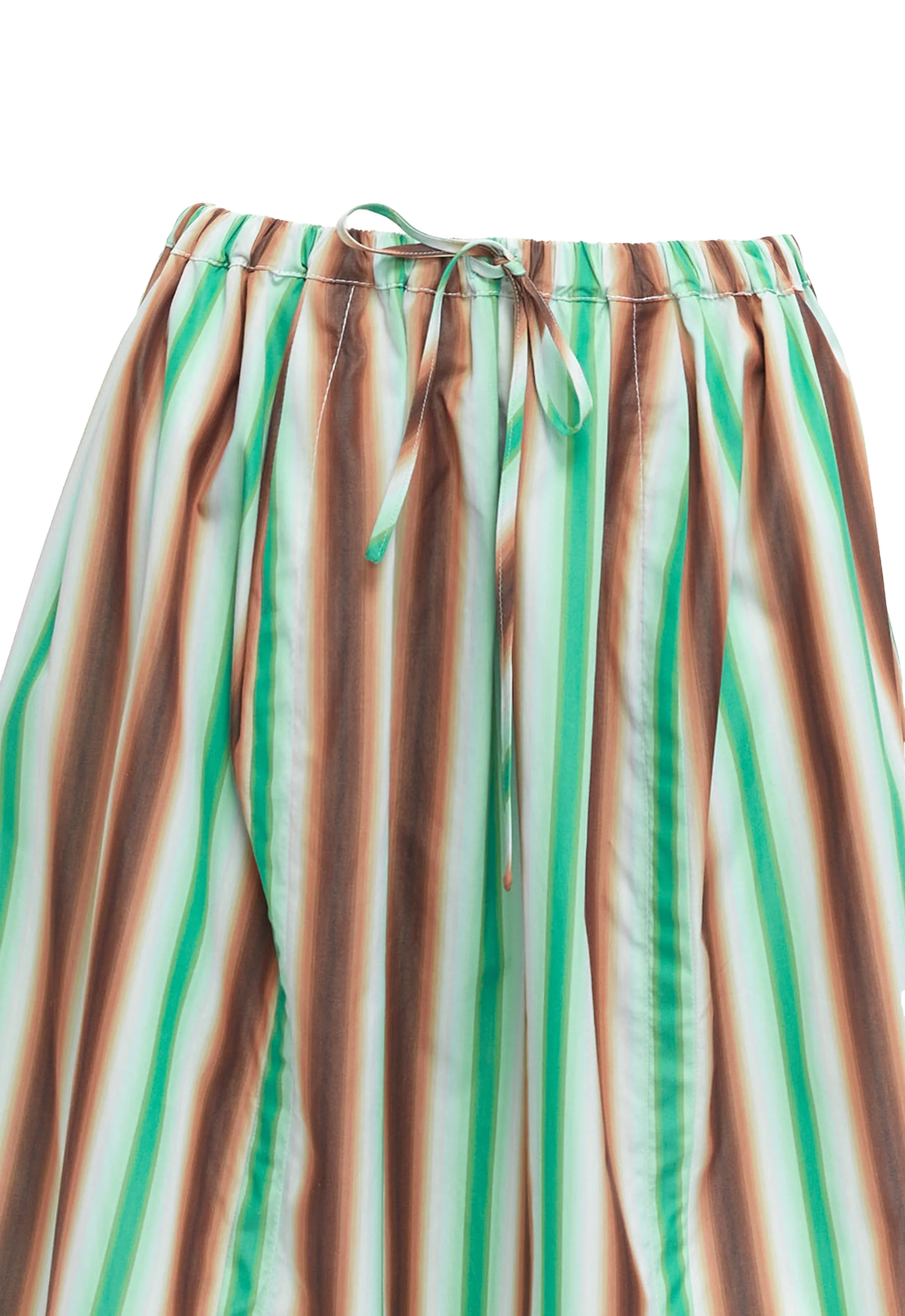 Marni graphic striped cotton midi parachute skirt