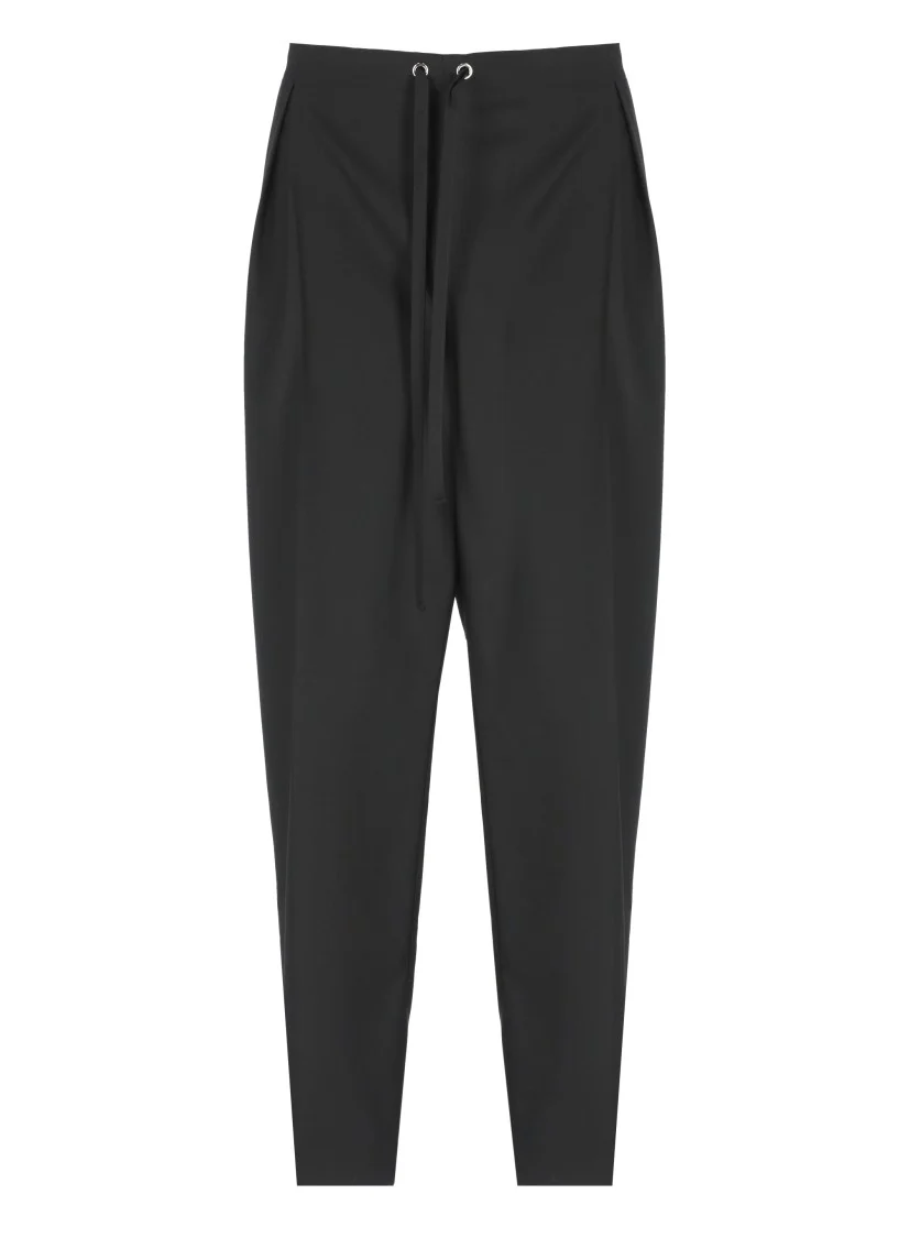 Black Wool And Silk Pants