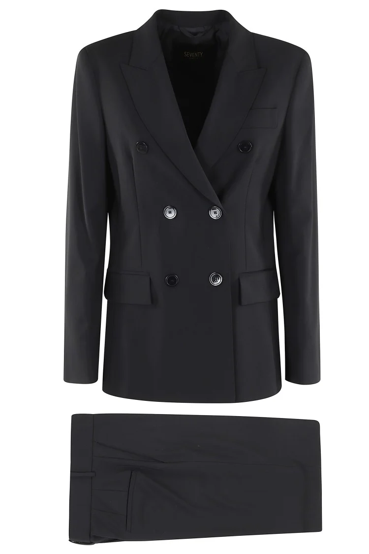 Black Cool Wool Fabric Suit