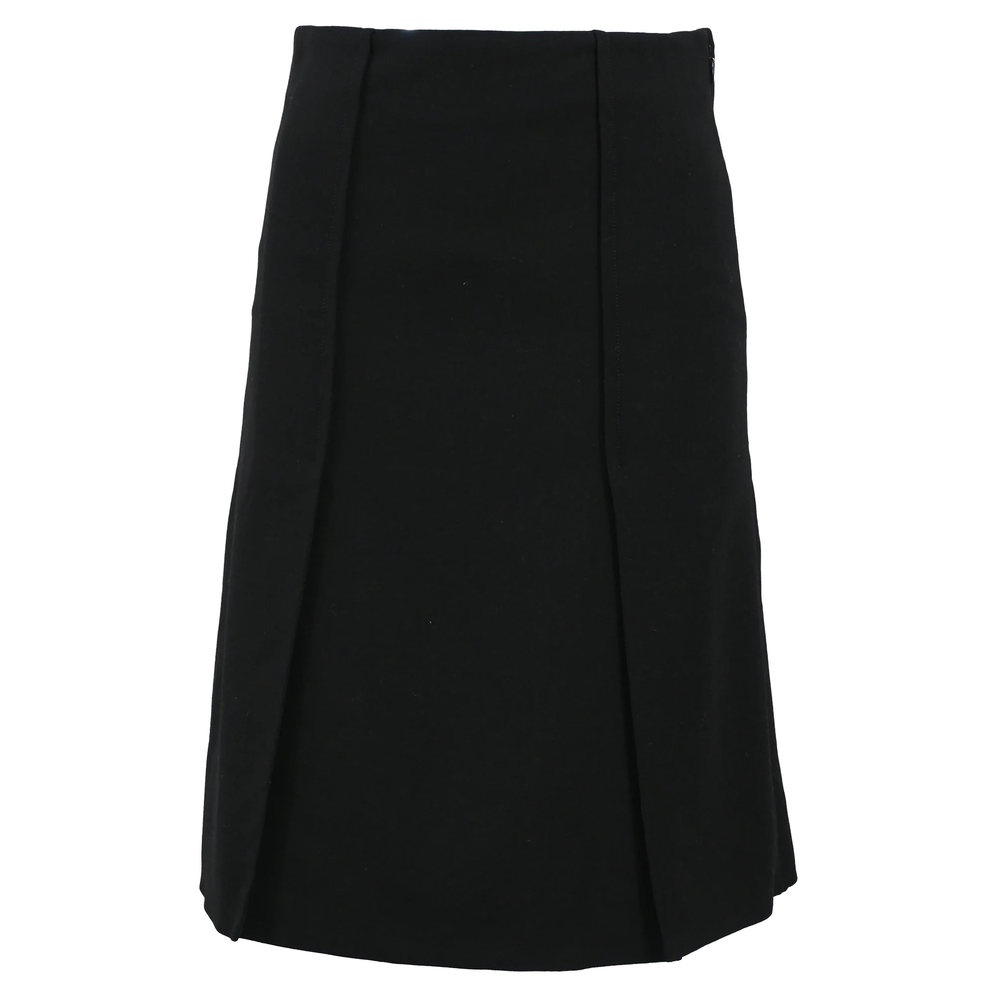 Proenza Schouler Panelled Midi A-Line Skirt in Black Wool
