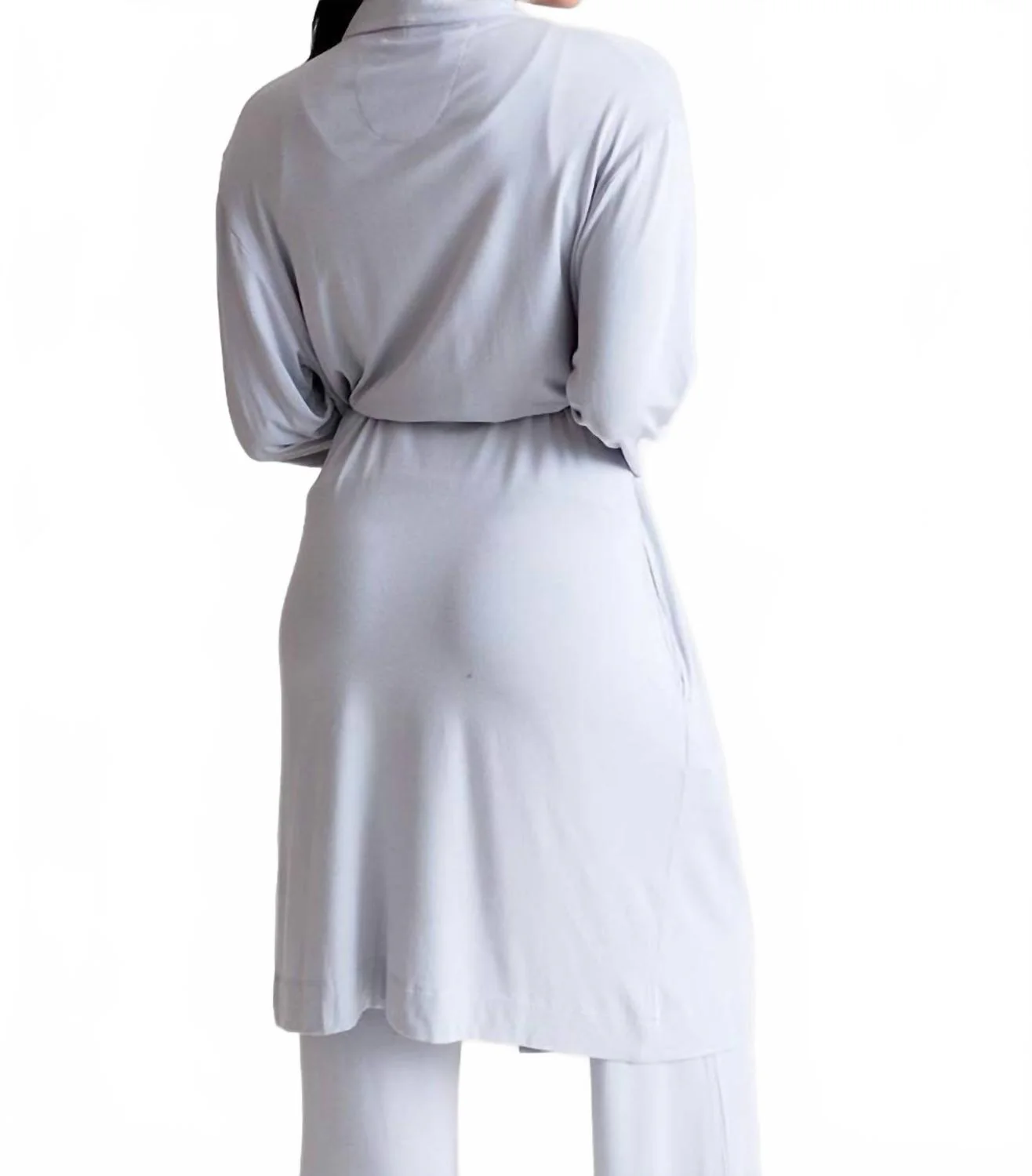 Collagen Lounge Robe In Pearl Grey