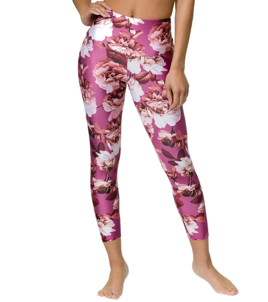 Onzie High Waisted Basic 7/8 Yoga Leggings Gardenia