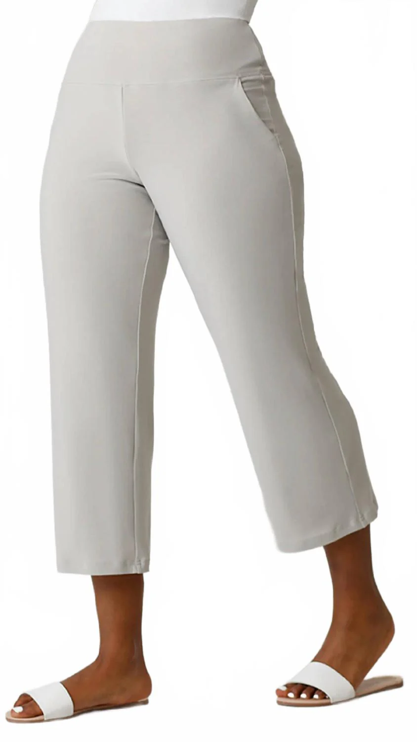 Straight Leg Crop Pant In Sand