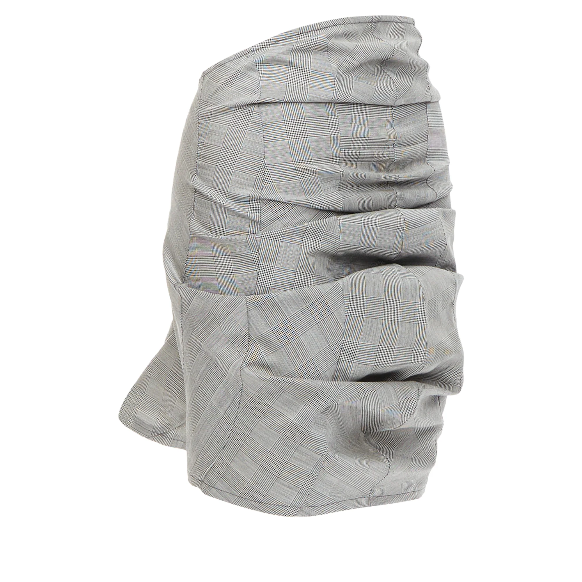 Junya Watanabe 3D Curved Cut Deconstructed Ruched Skirt