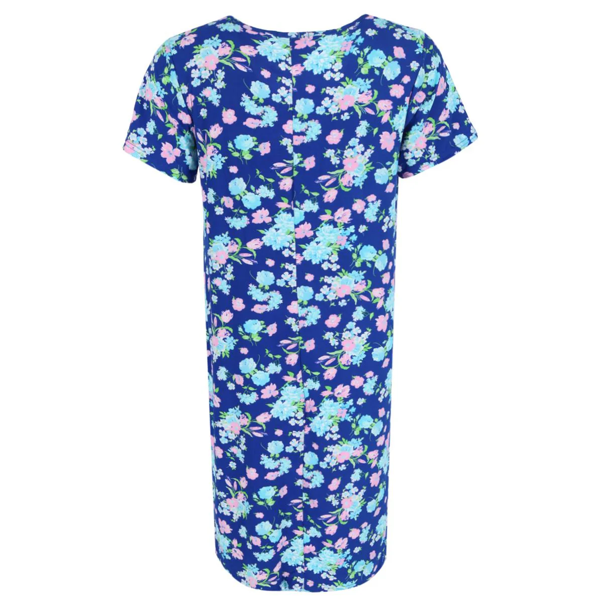 Women's Floral Henley Short Sleeve Sleep Gown