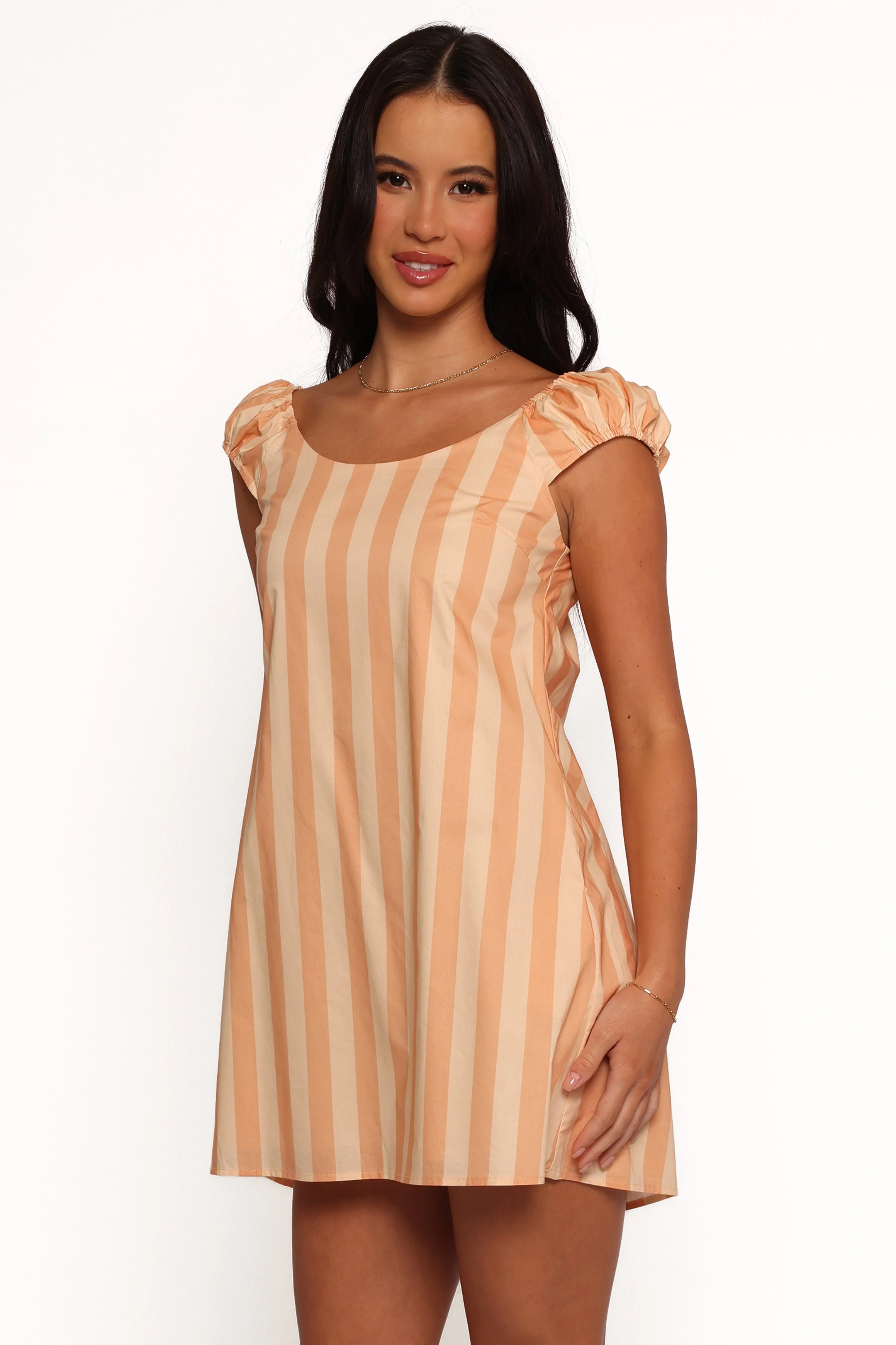 Pammy Mini Dress - Terracotta Stripe