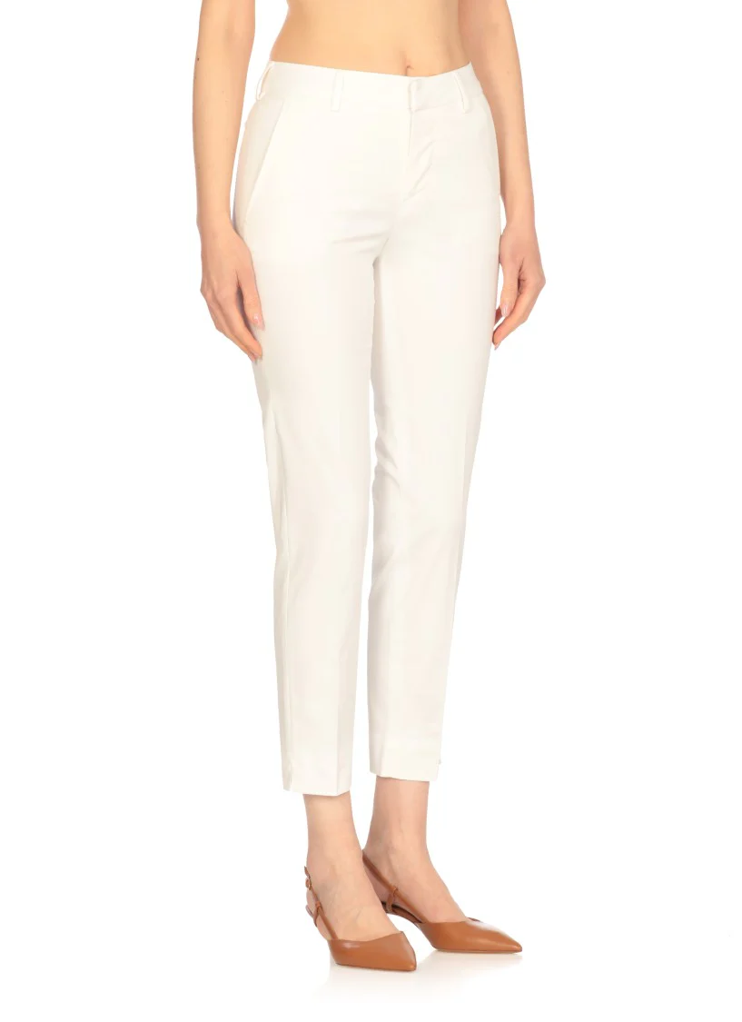 Tailored White Cotton Pants