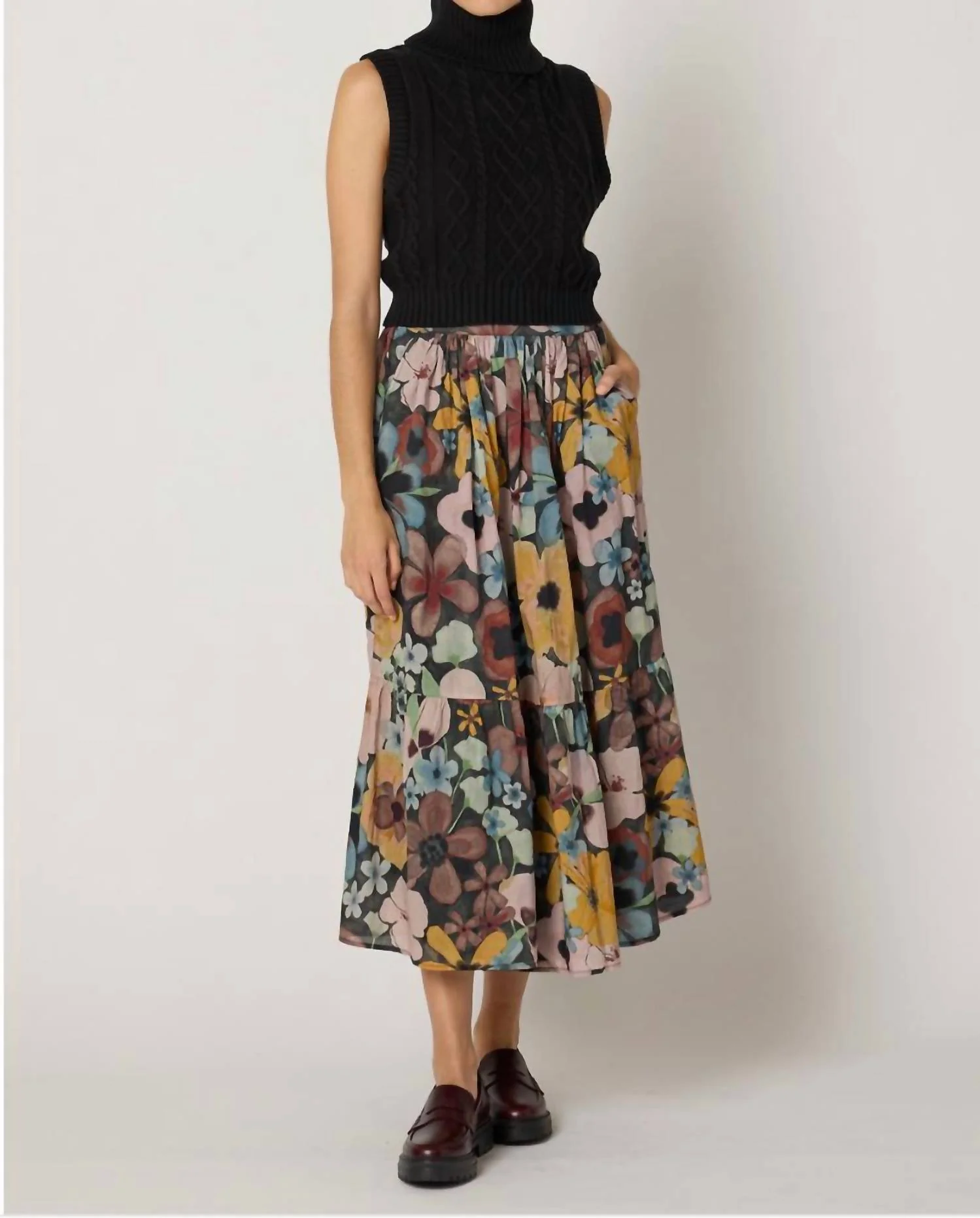 Charlene Ankle Skirt In Multicolor