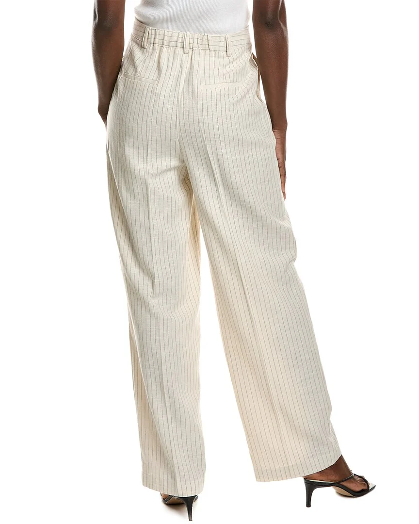 Vince Camuto Wide Leg Linen-Blend Trouser