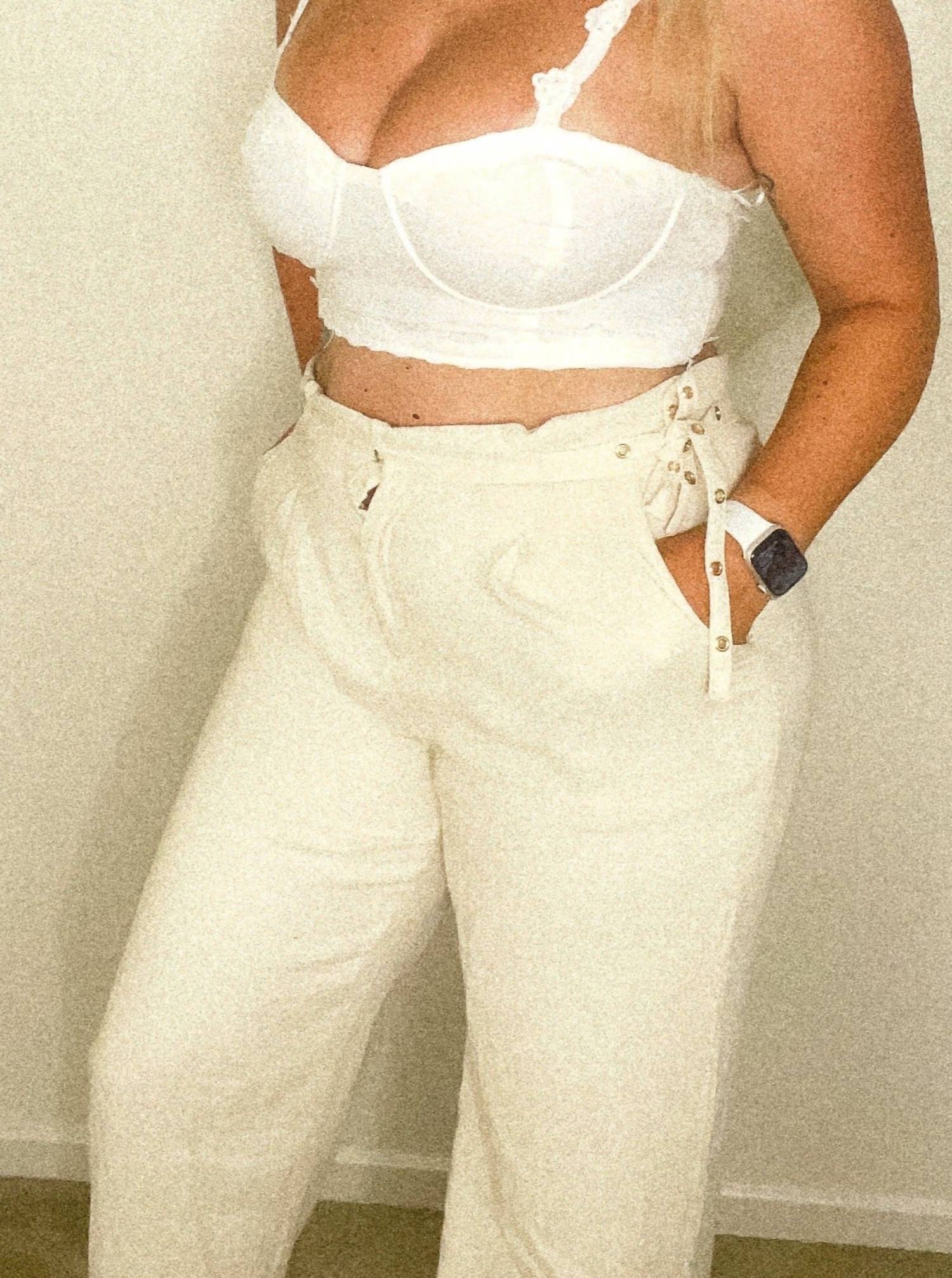 Yacht Club Wide Leg Pants In Cream