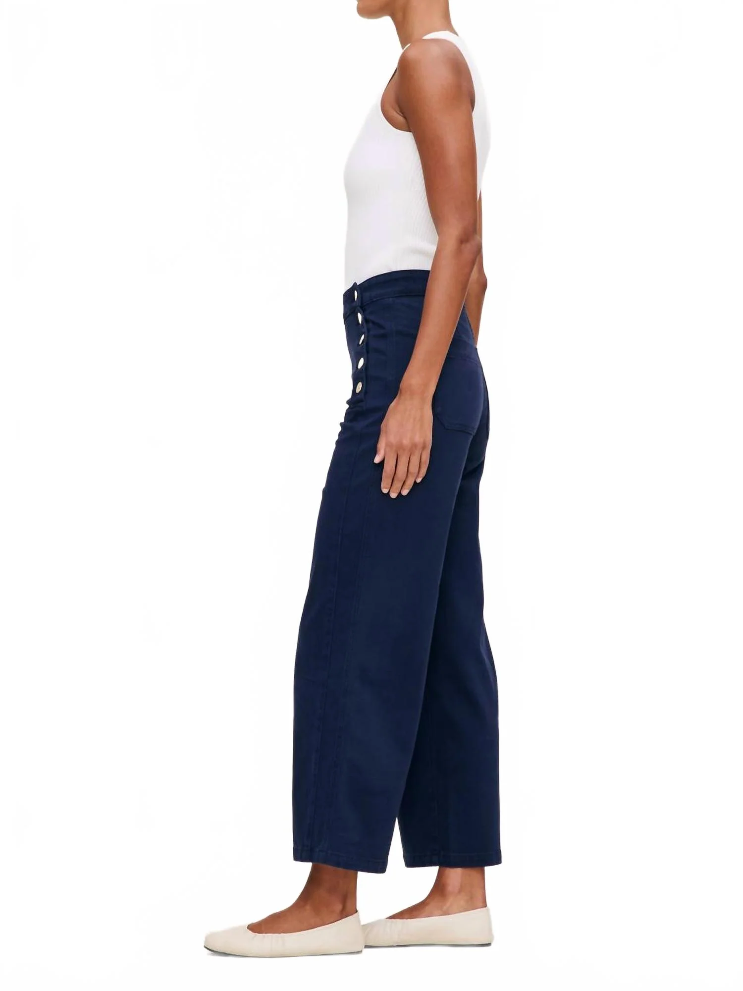 Hepburn Wide Leg Pant In Bright Navy