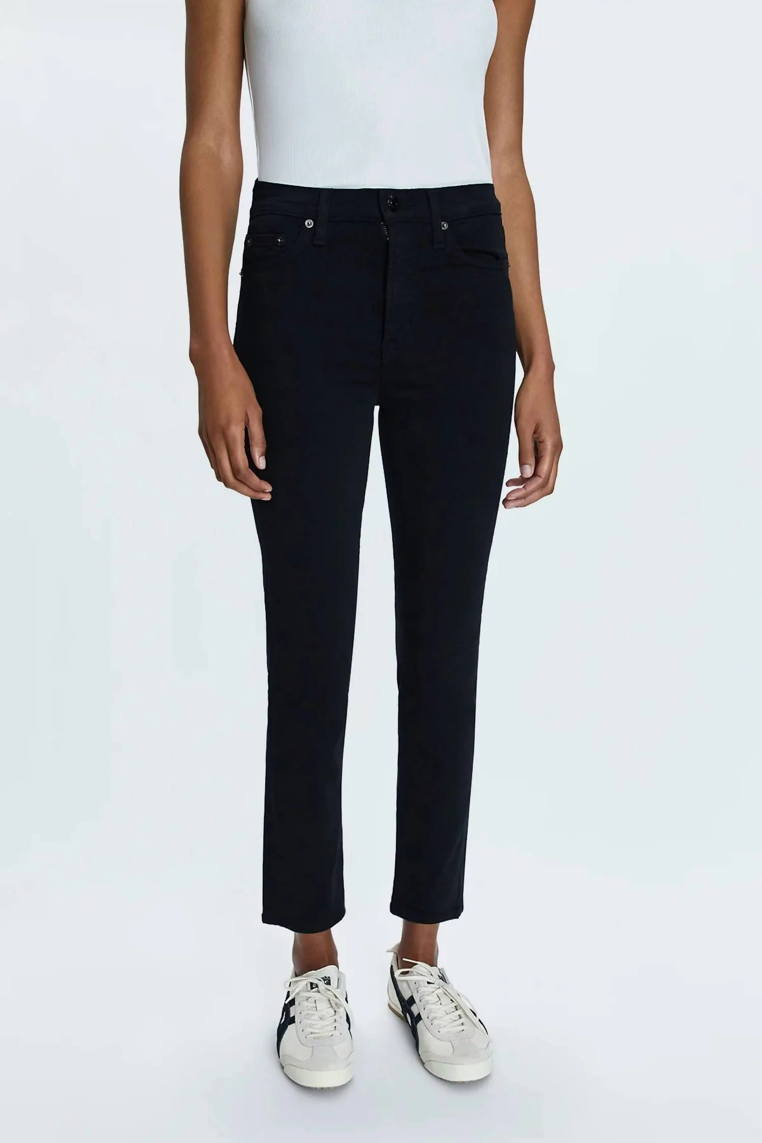 Madi High Rise Slim Jeans In Black