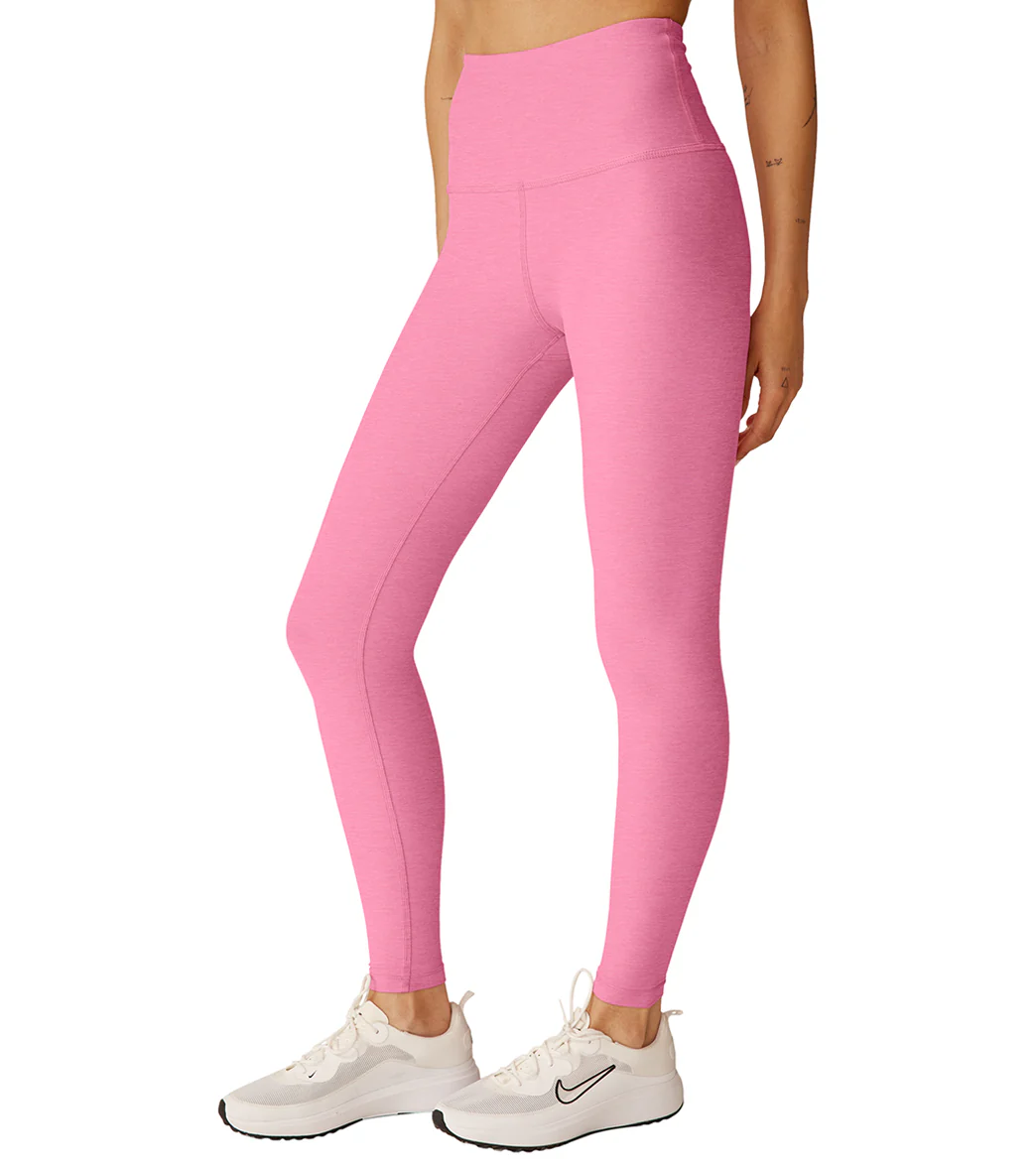 Beyond Yoga Spacedye High Waisted Caught In The Midi 7/8 Yoga Leggings Pink Bloom Heather
