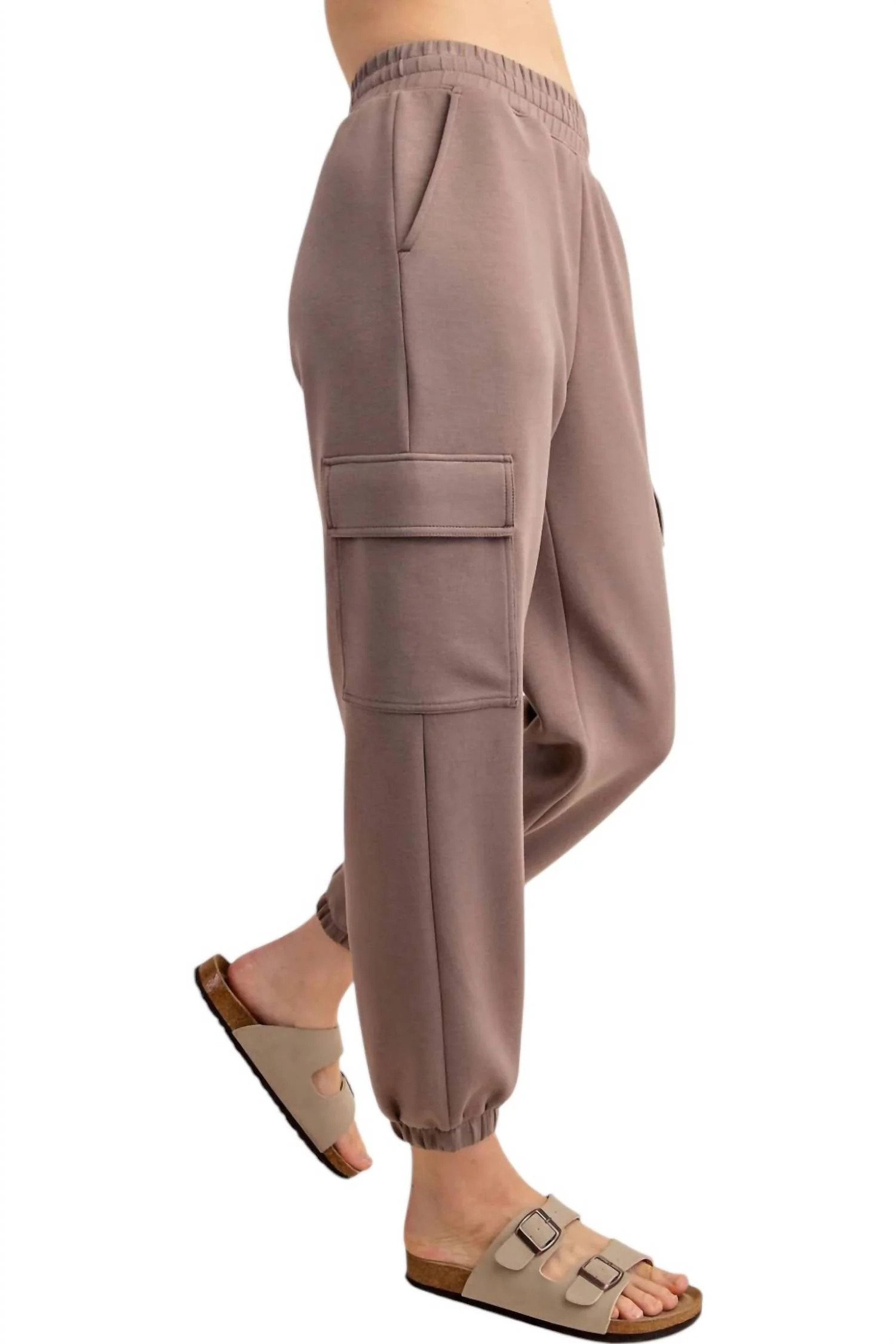 Modal Cargo Jogger Pants In Mocha