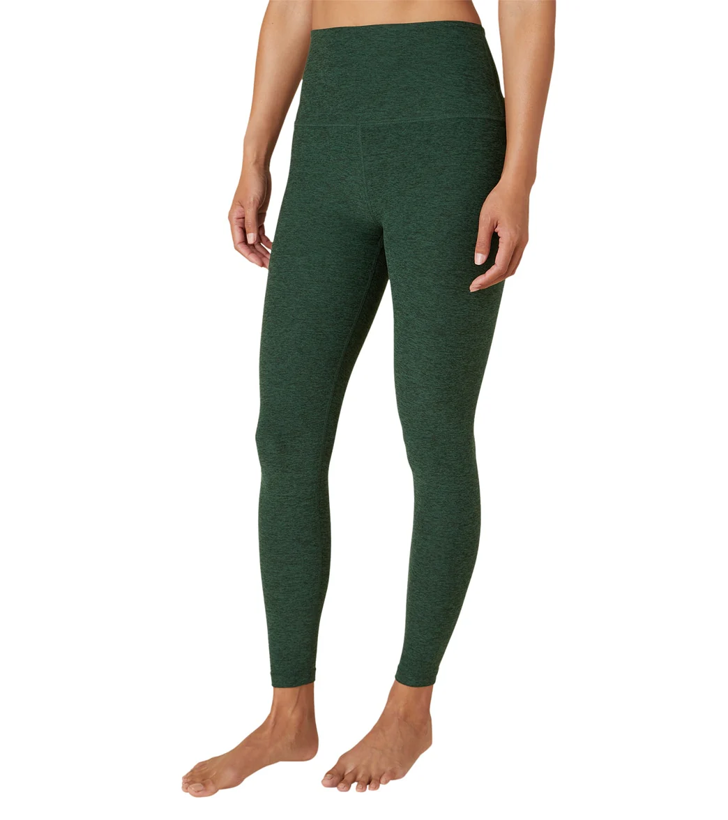 Beyond Yoga Spacedye High Waisted Caught In The Midi 7/8 Yoga Leggings Forest Green - Pine