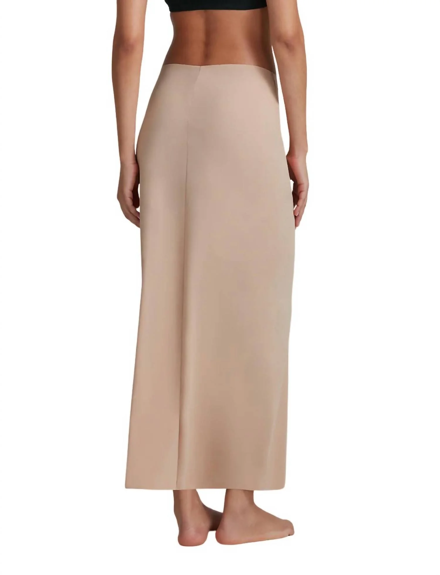 Classic Maxi Half Slip Skirt In Beige