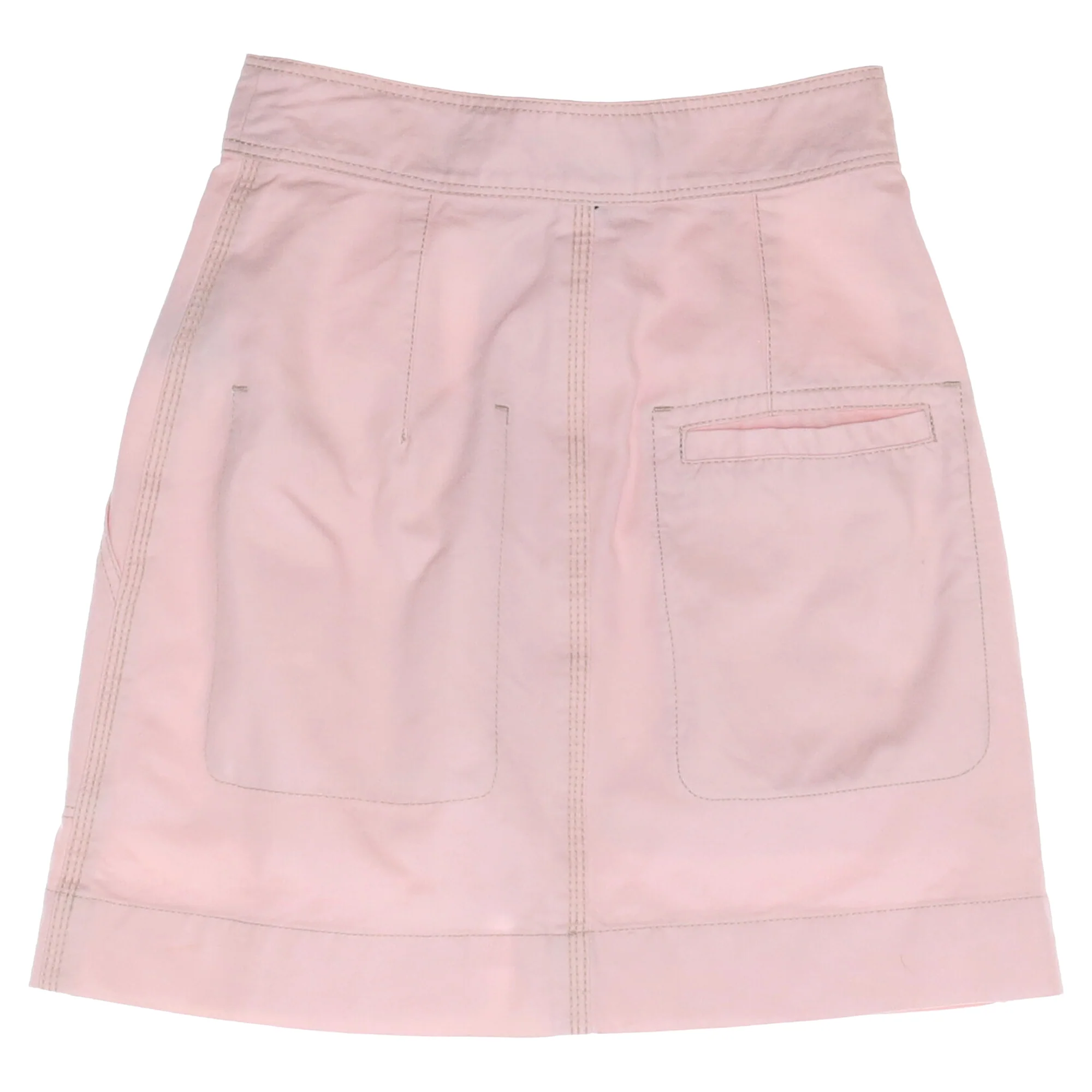 Isabel Marant Zip Front Mini Skirt in Pink Cotton