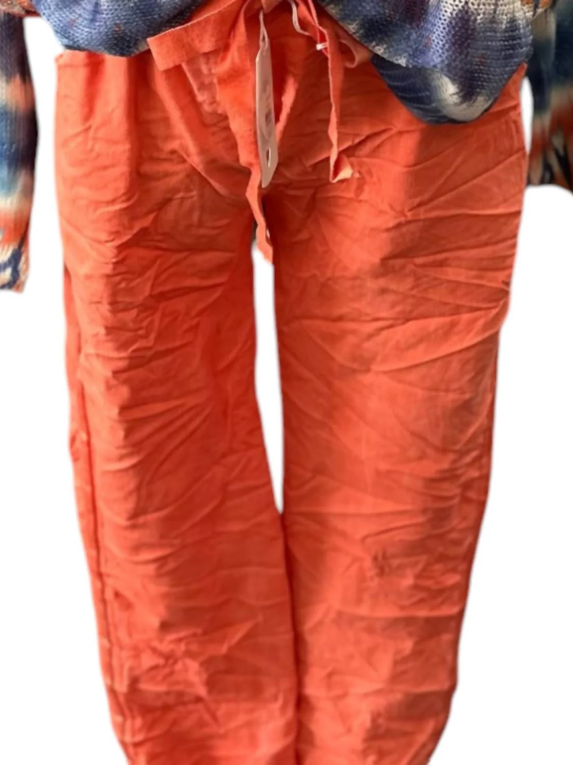 Women's Crinkle Pants In Sherbet