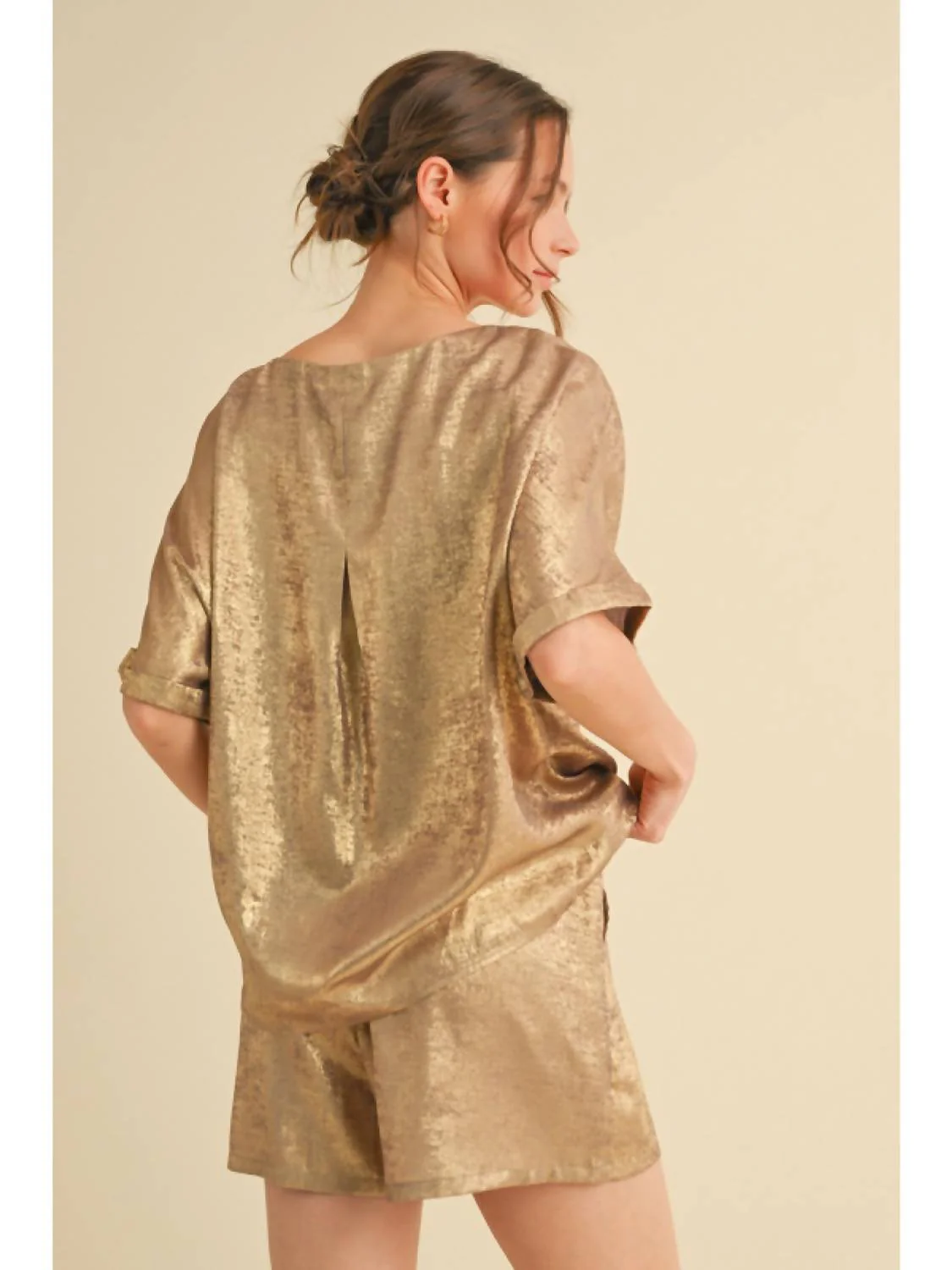 Setting Sun Set In Metallic Taupe