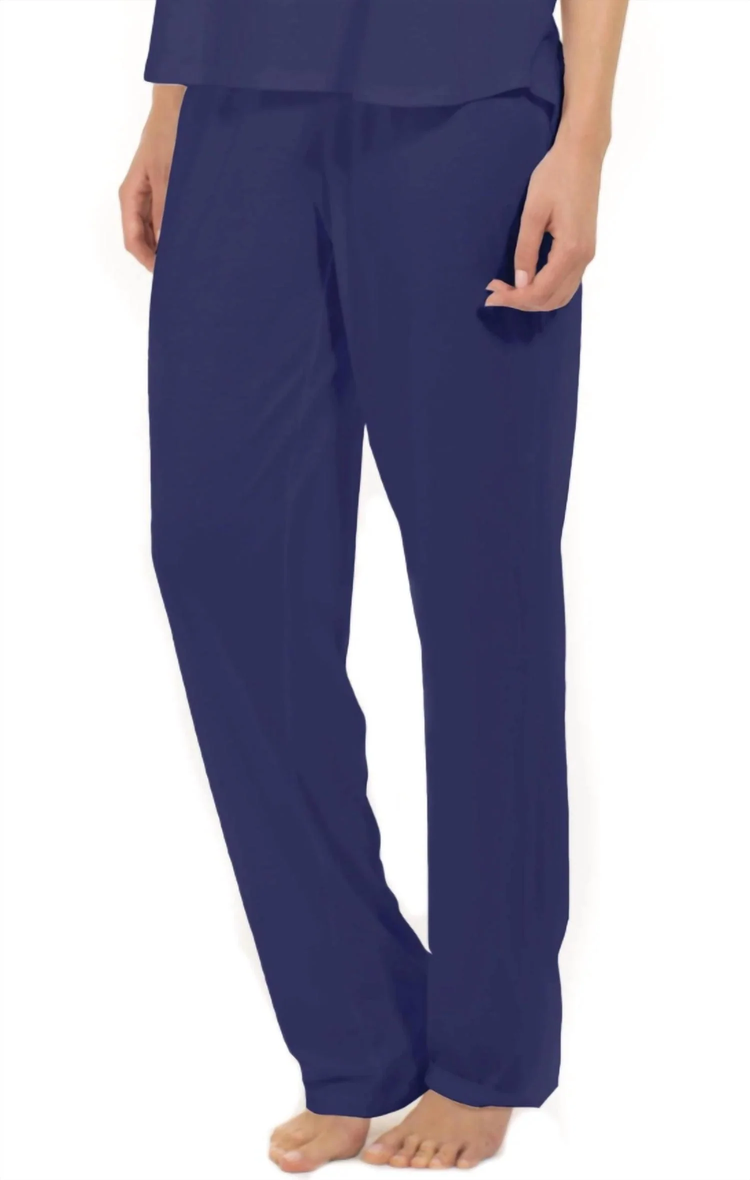 Amber Tank Top Full Length Pant Pajama Set In Pacific Blue