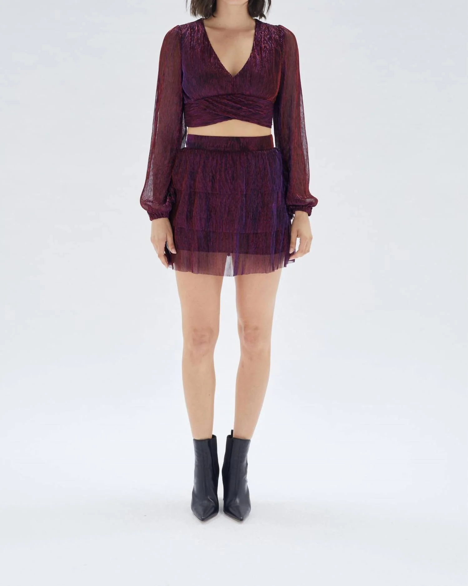 Ines Tiered Mini Skirt In Multi