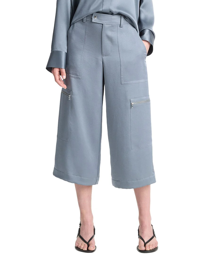 Vince Low-Rise Satin Parachute Crop Pant