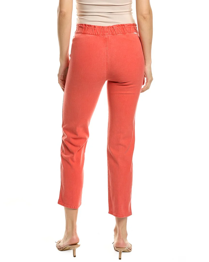 MOTHER The Springy Hot Coral Ankle Jean