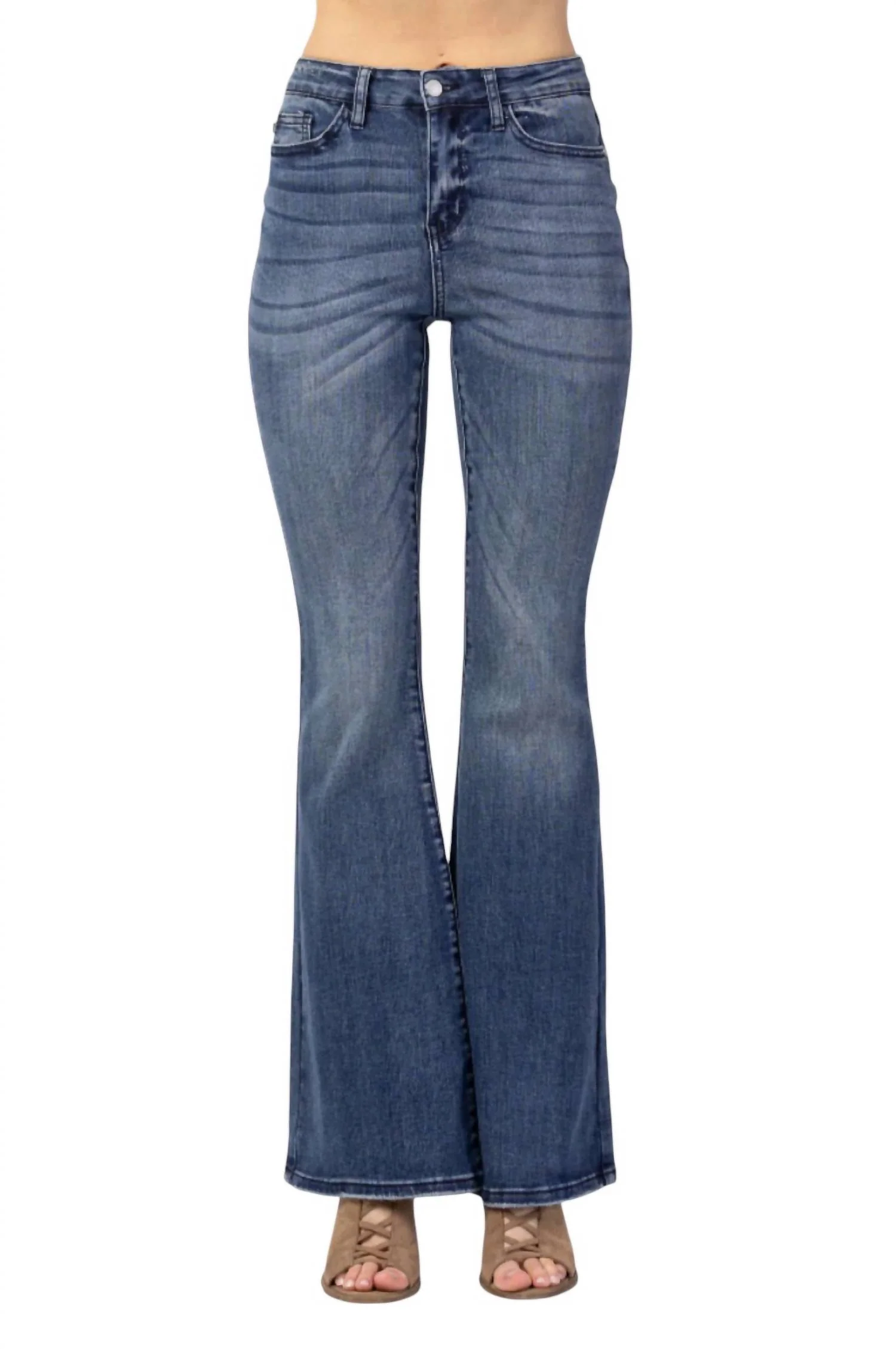 Flare Trouser Jeans In Medium Wash