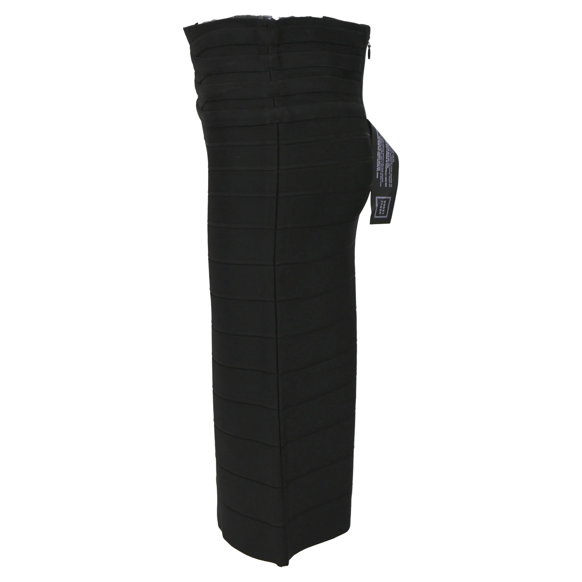 Herve Leger Bandage Pencil Skirt in Black Rayon