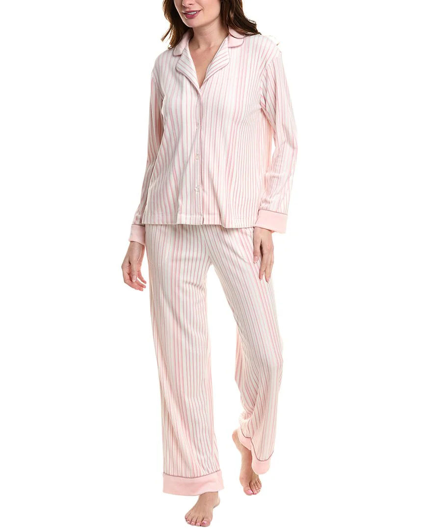 Donna Karan Sleepwear 2pc Velour Pajama Pant Set