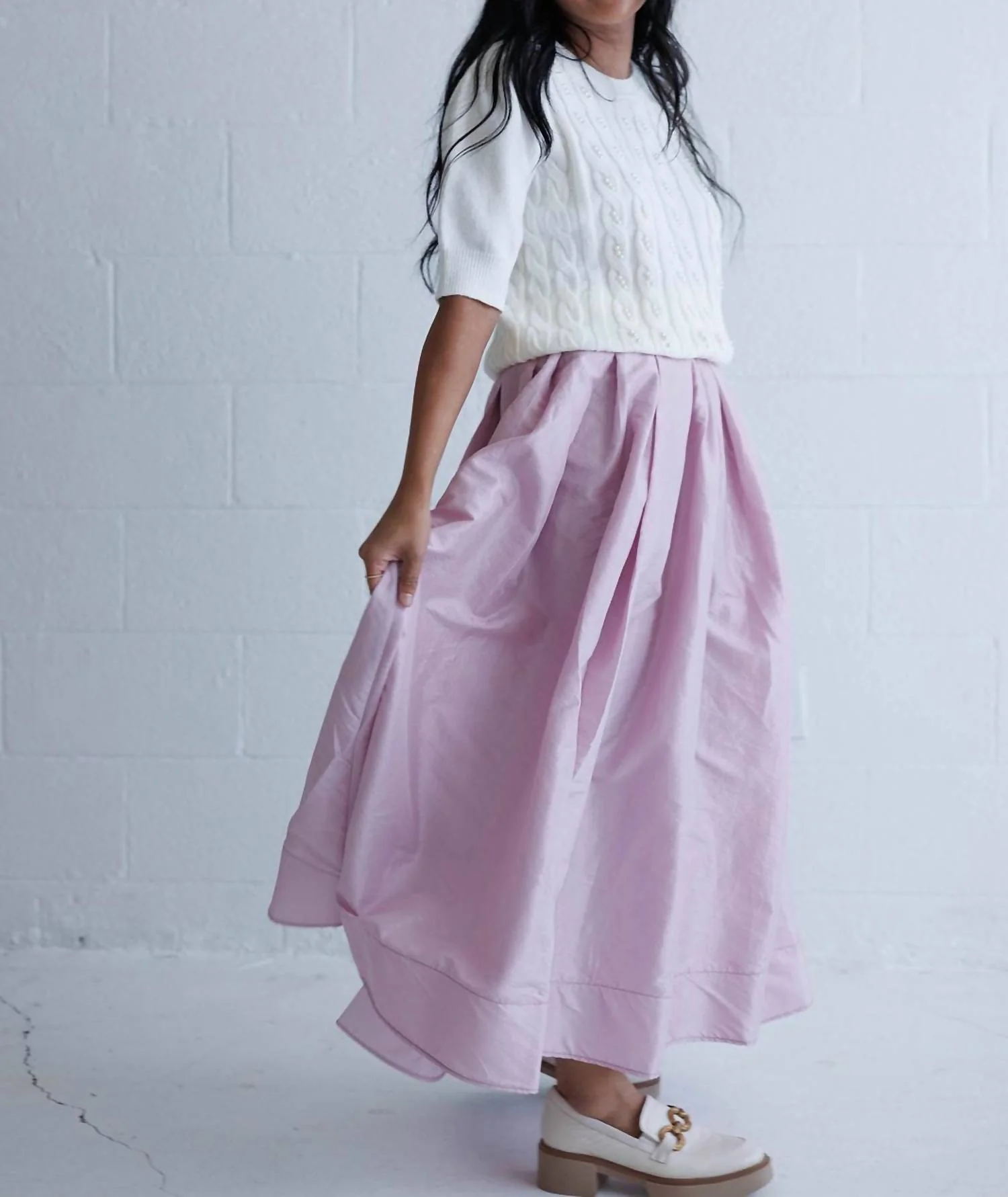 Emilia Full Skirt In Plum Blossom