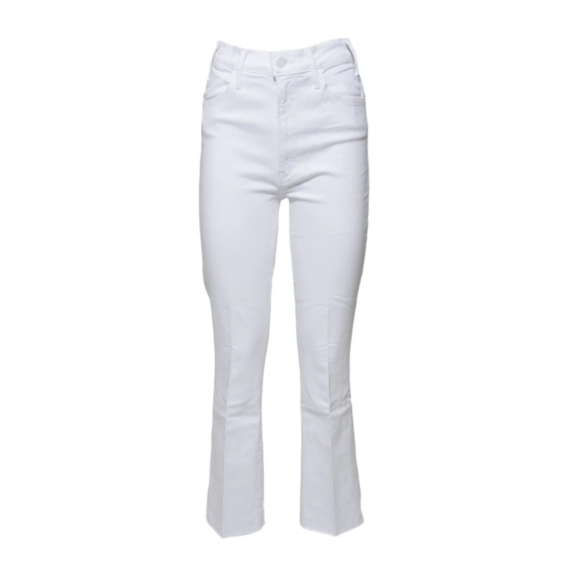 The Hustler Ankle Fray White Cotton Jeans